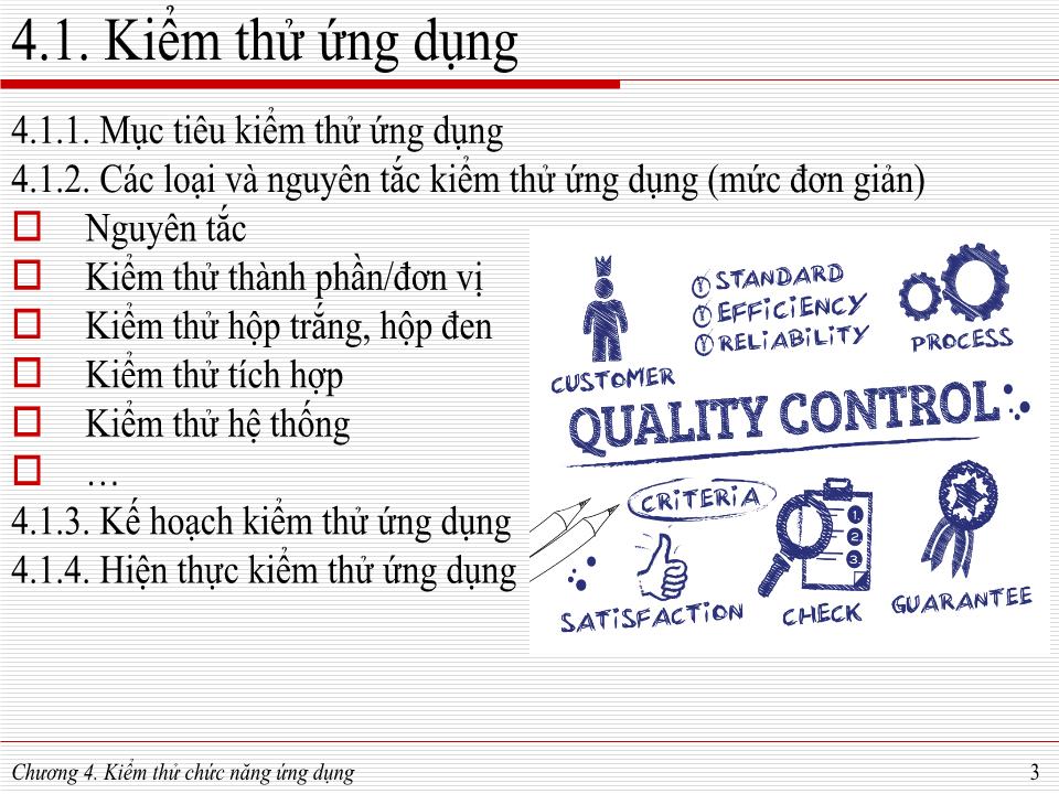 Bài giảng Phát triển ứng dụng - Chương 4: Kiểm thử chức năng ứng dụng trang 2