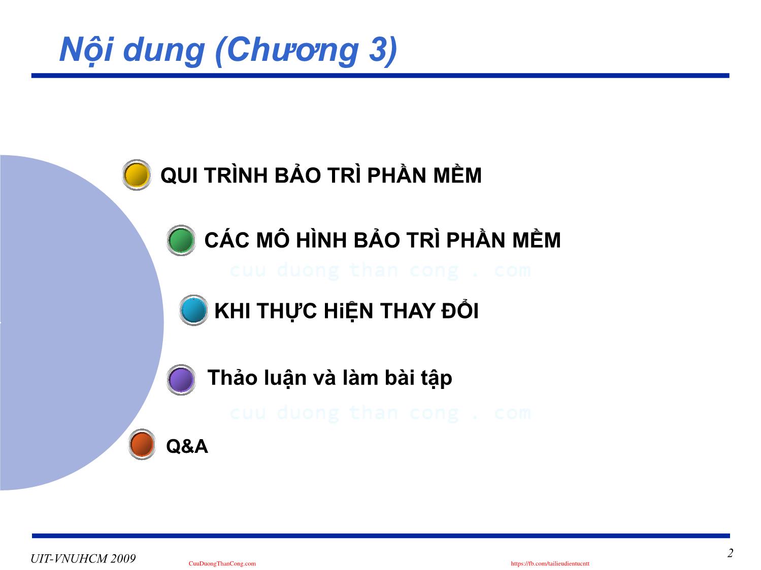 Bài giảng Phát triển vận hành bảo trì phần mềm - Chương 3: Qui trình và mô hình bảo trì phần mềm - Nguyễn Thị Thanh Trúc trang 2