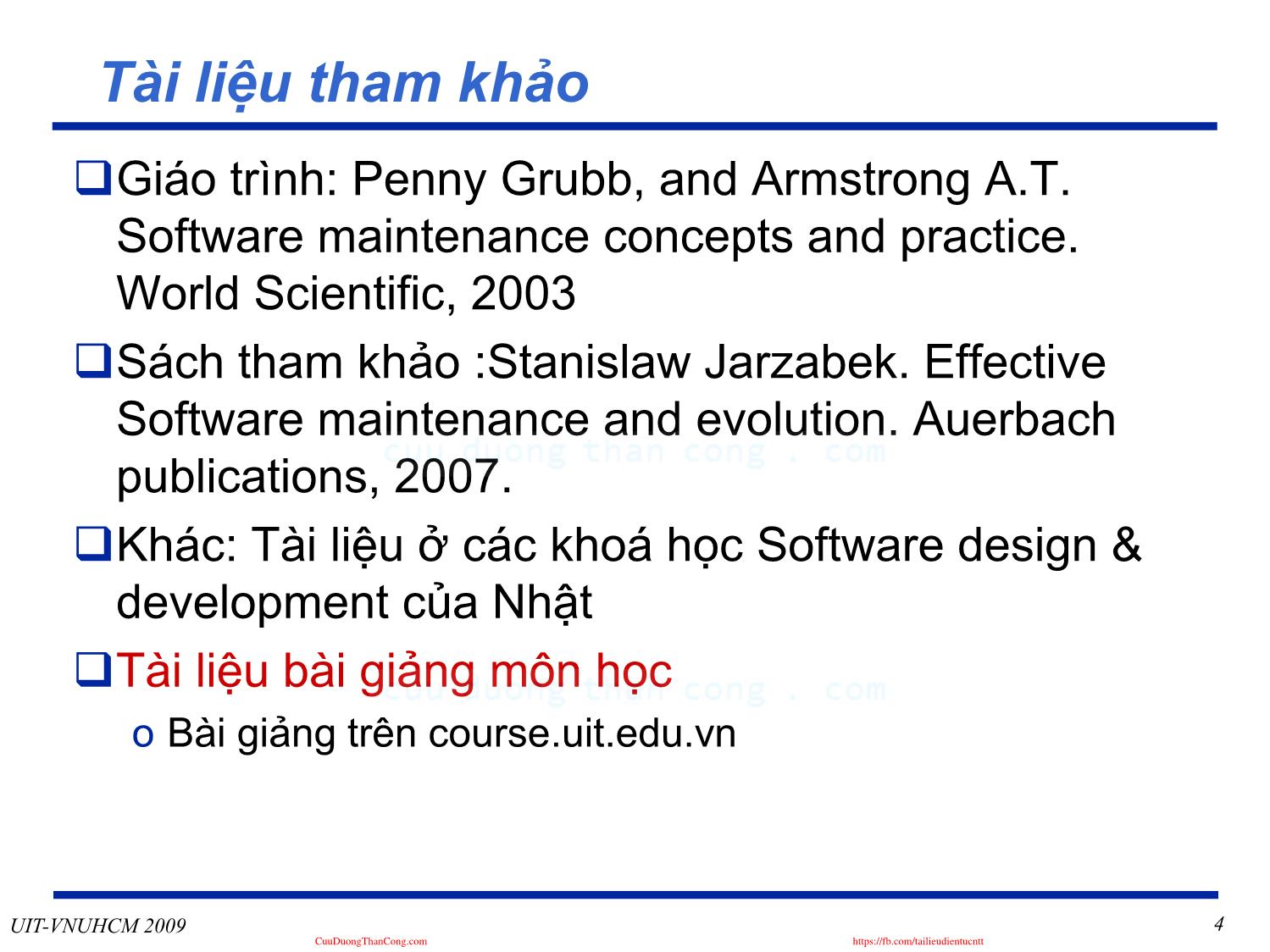 Bài giảng Phát triển vận hành bảo trì phần mềm - Giới thiệu môn học - Nguyễn Thị Thanh Trúc trang 4