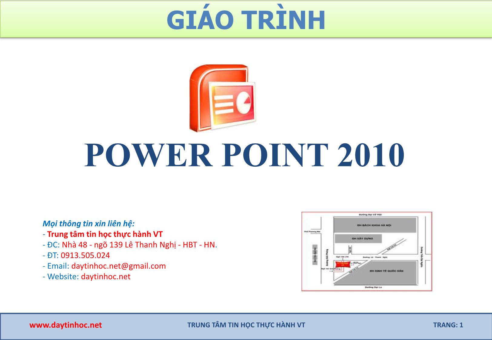 Bài giảng PowerPoint 2010 trang 1