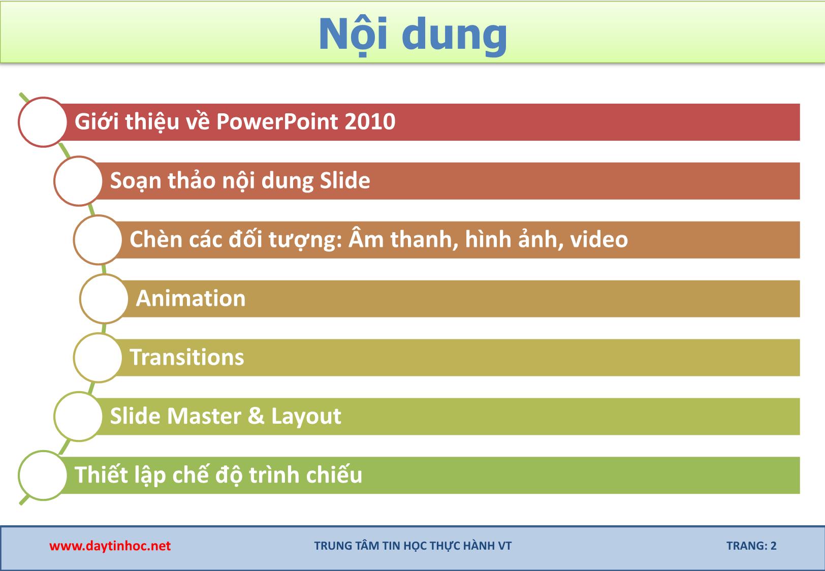 Bài giảng PowerPoint 2010 trang 2