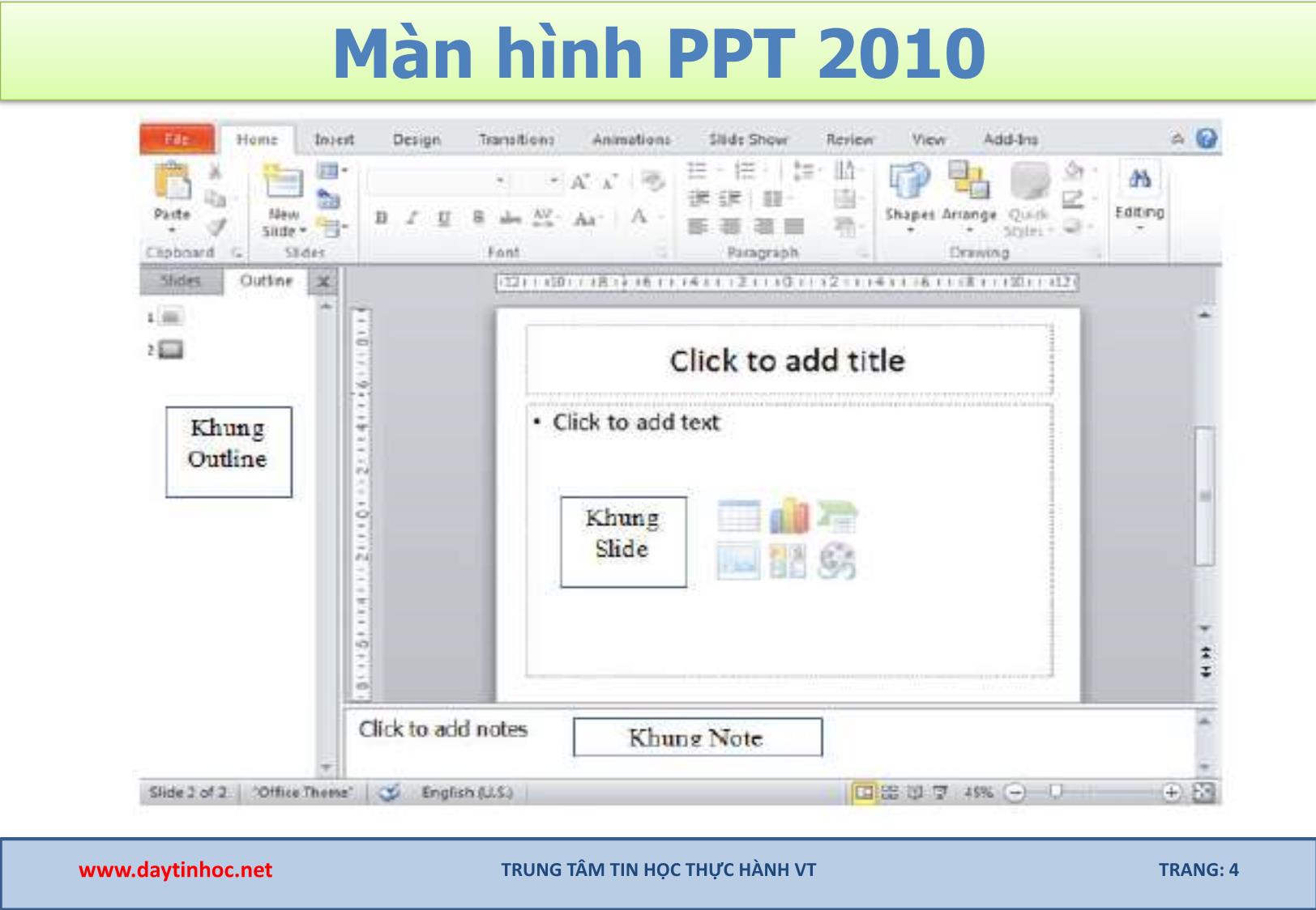 Bài giảng PowerPoint 2010 trang 4