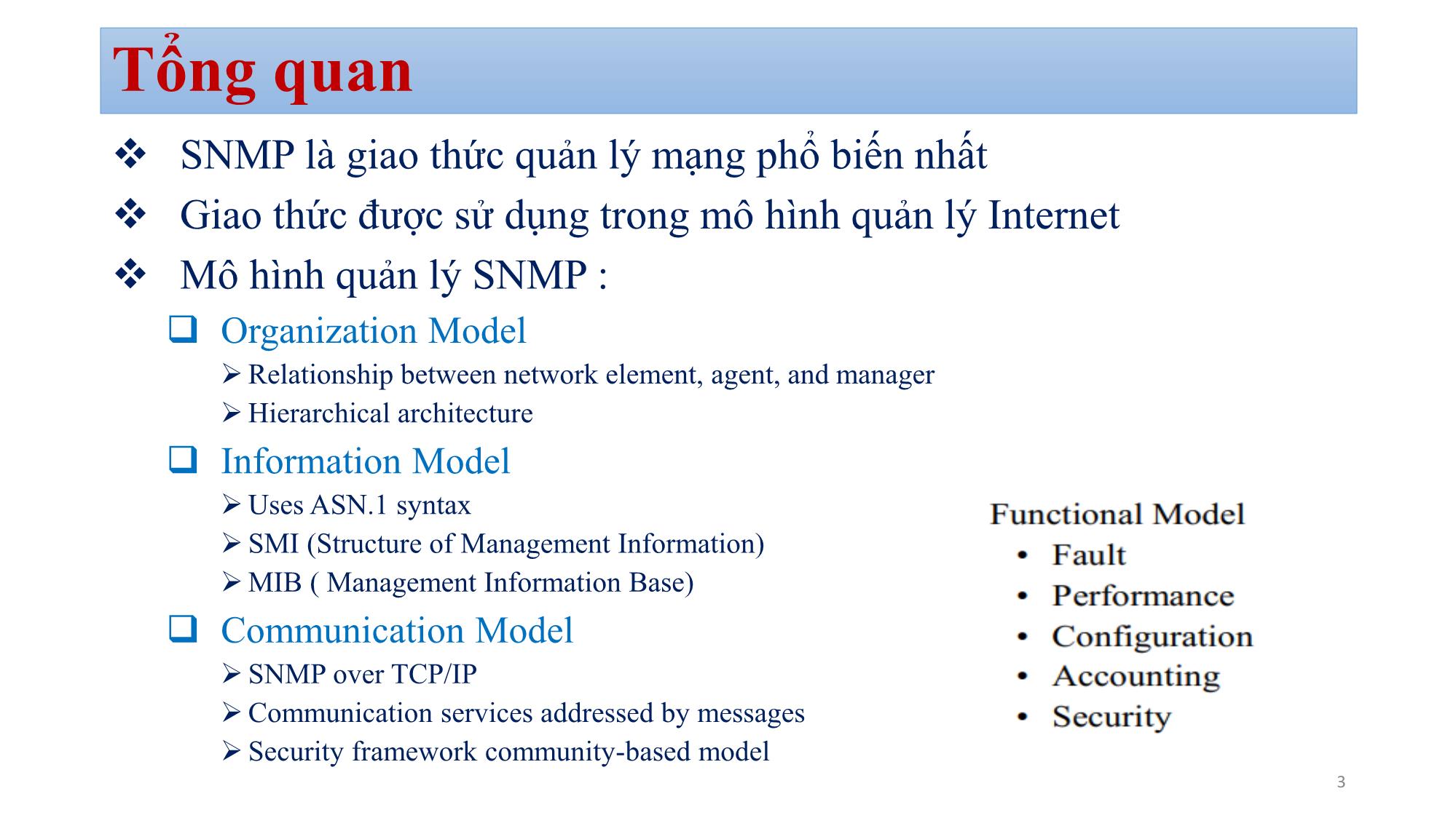 Bài giảng Quản trị mạng - Chương 5, Phần 1: SNMP Management - Bùi Minh Quân trang 3