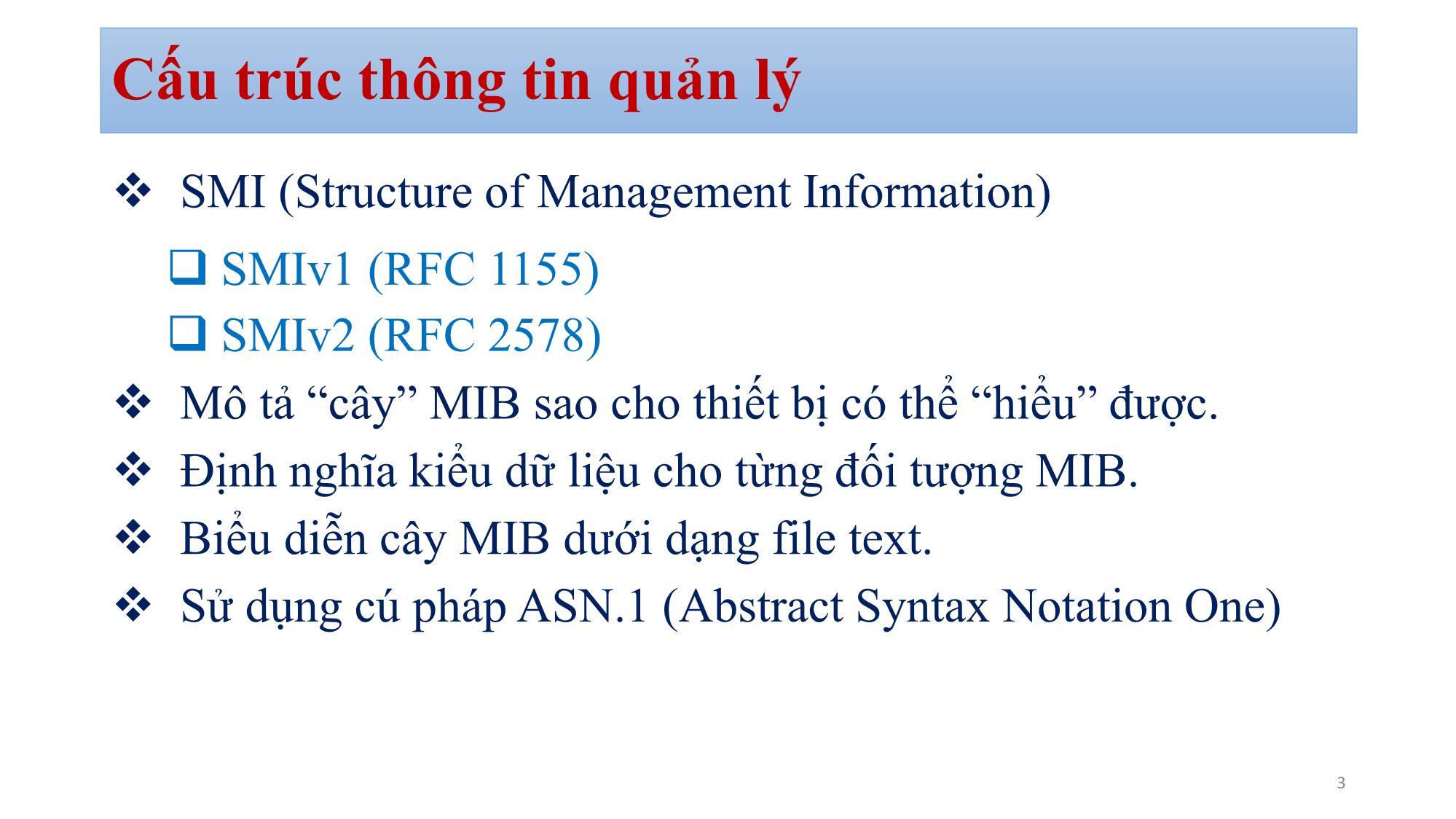 Bài giảng Quản trị mạng - Chương 5, Phần 2: SNMP Management - Bùi Minh Quân trang 3