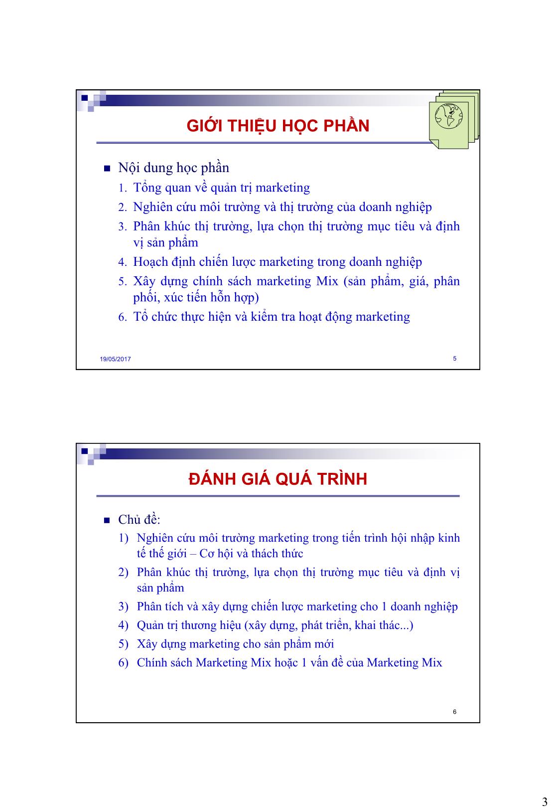 Bài giảng Quản trị marketing - Chương 1: Tổng quan về quản trị marketing - Nguyễn Hải Quang trang 3