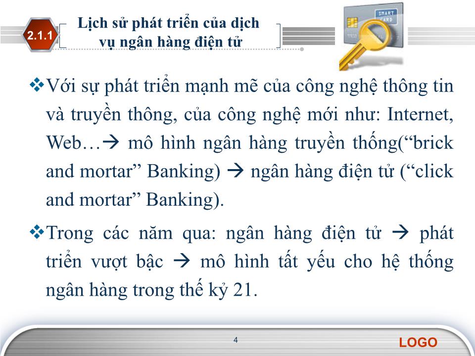 Bài giảng Tài chính ngân hàng - Chương 2: Tổng quan về dịch vụ ngân hàng điện tử trang 3