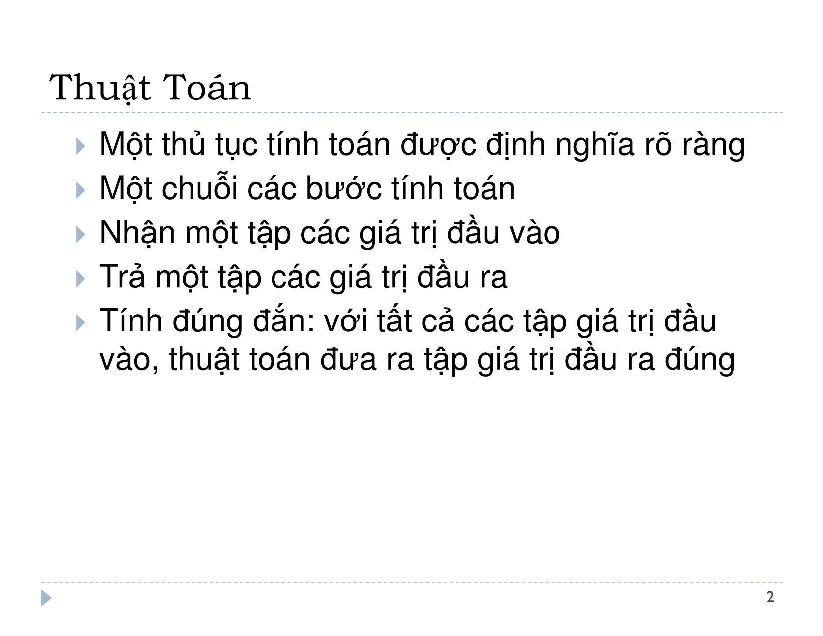 Bài giảng Thiết kế và đánh giá thuật toán - Bài 1: Phân tích thuật toán - Lê Nguyên Khôi trang 3