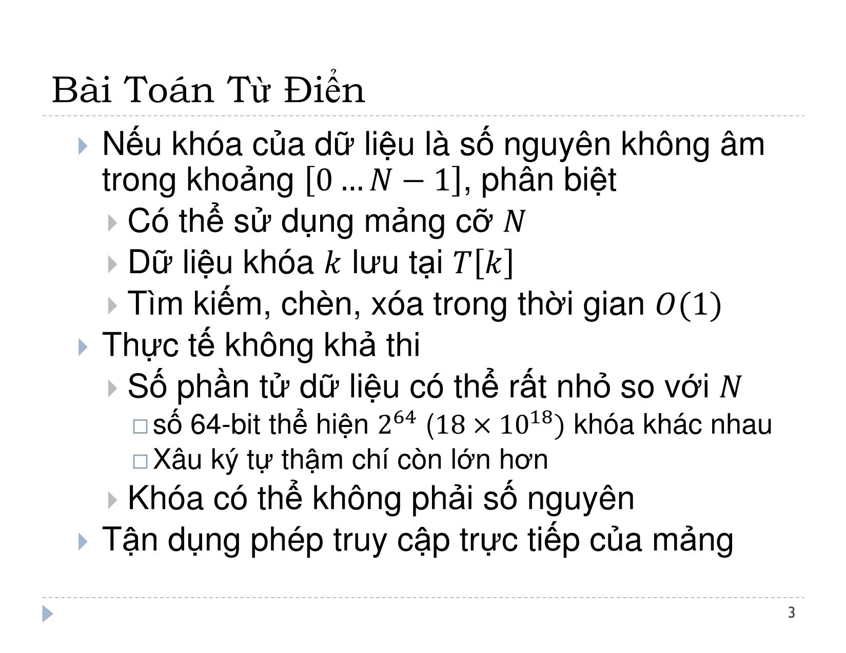 Bài giảng Thiết kế và đánh giá thuật toán - Bài 8: Bảng băm - Lê Nguyên Khôi trang 4