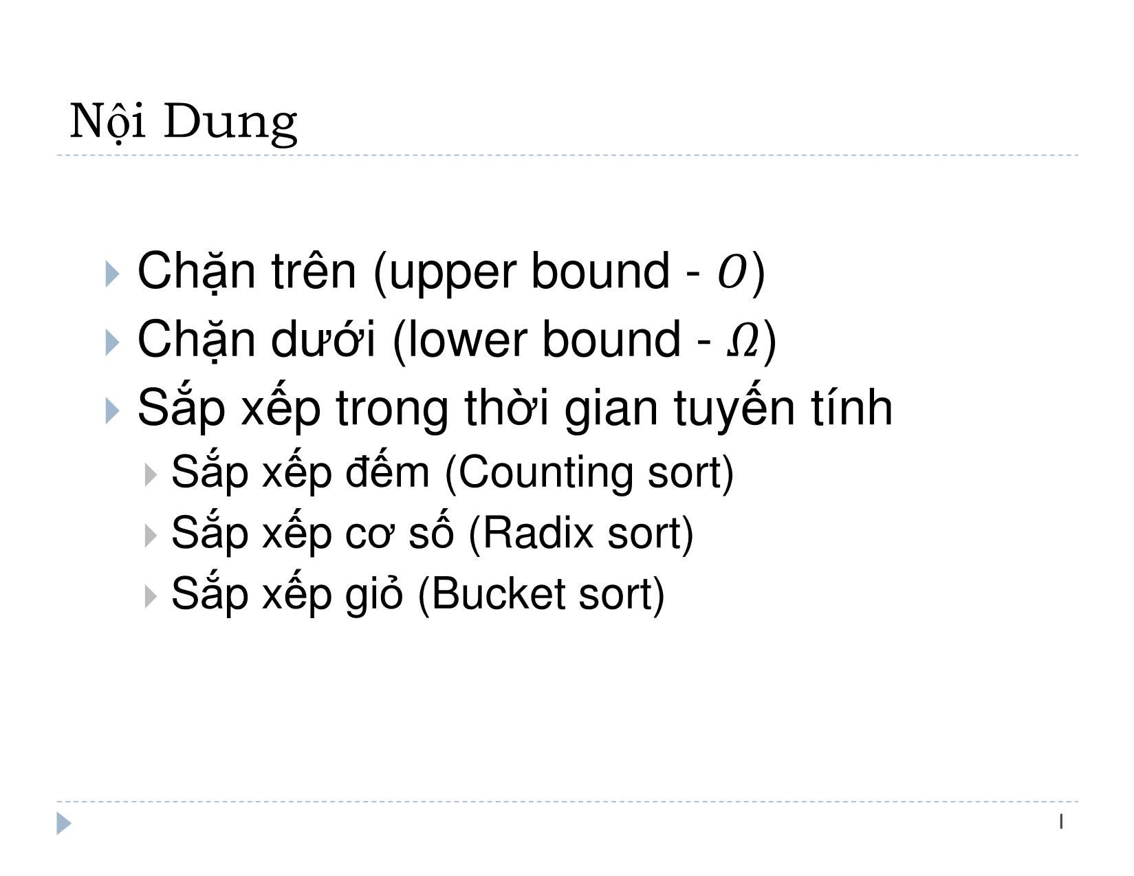 Bài giảng Thiết kế và đánh giá thuật toán - Bài 9: Chặn dưới sắp xếp - Lê Nguyên Khôi trang 2