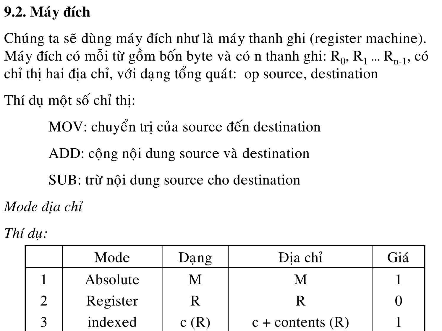 Bài giảng Trình biên dịch - Chương 9: Sinh mã đối tượng trang 4