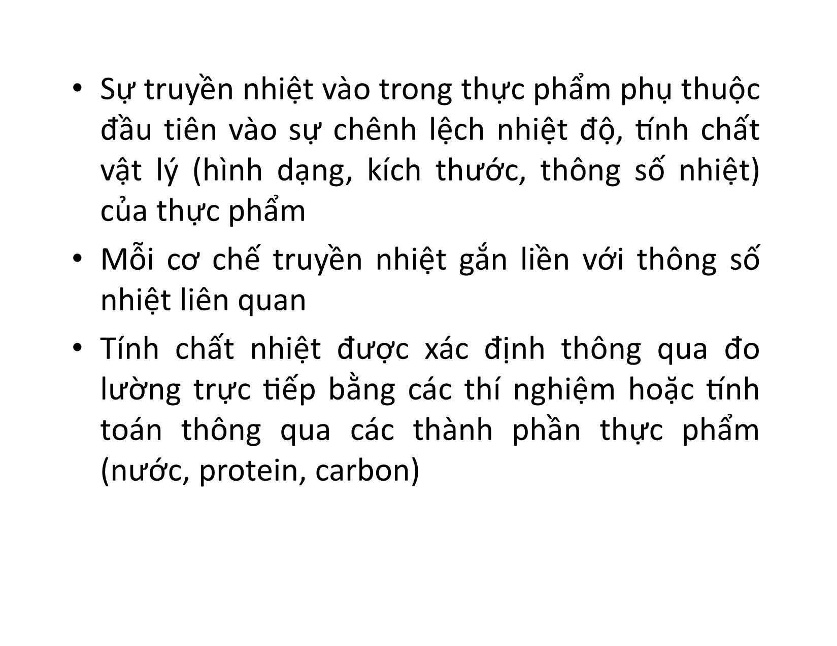 Bài giảng Vật lý thực phẩm - Chương 5: Tính chất nhiệt, điện của thực phẩm - Dương Văn Trường trang 4