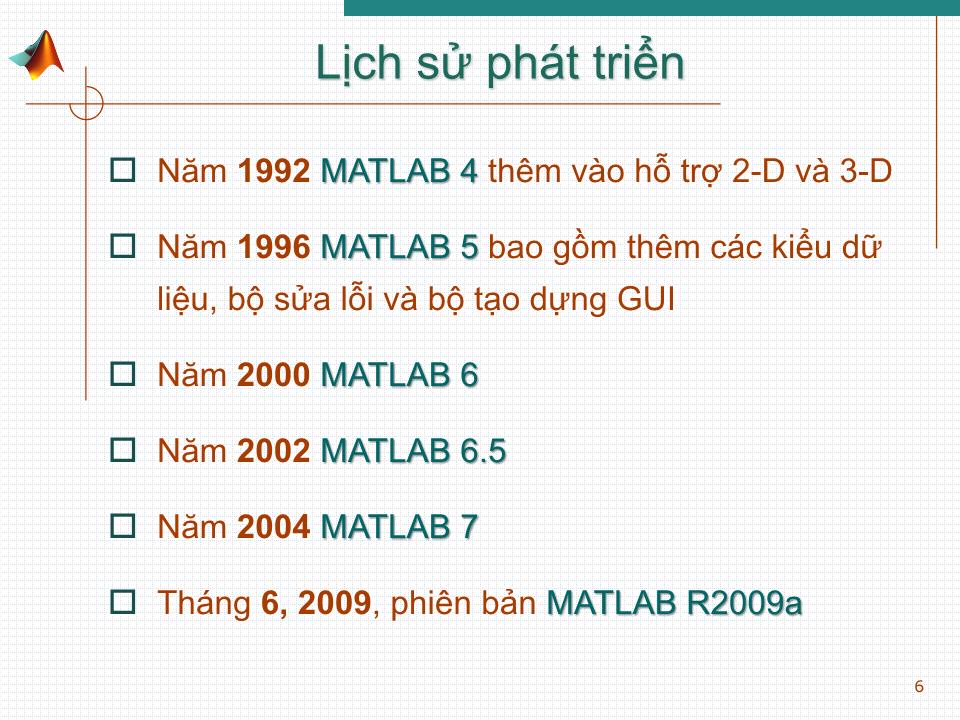 Bài giảng Xử lý tín hiệu nâng cao - Chương 1: Tổng quan về công cụ Matlab trang 5