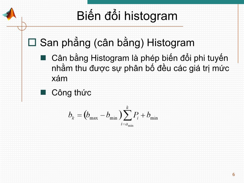 Bài giảng Xử lý tín hiệu nâng cao - Chương 6: Xử lý ảnh trong Matlab trang 5