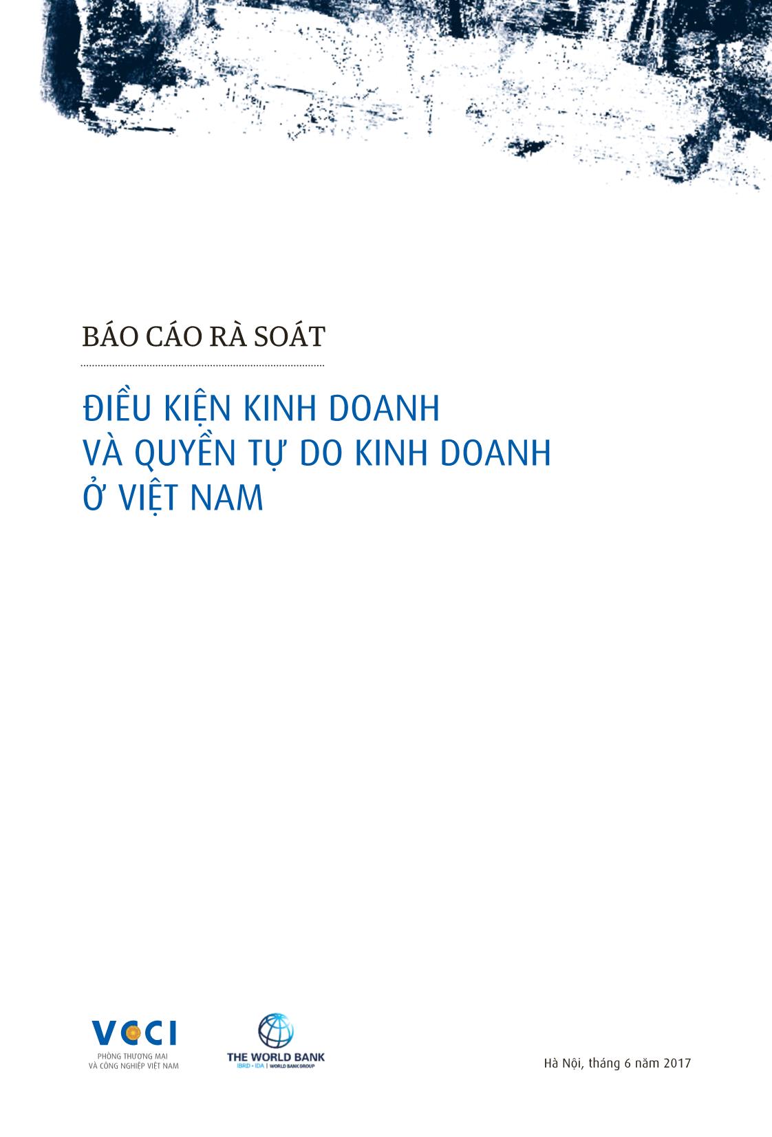 Báo cáo Điều kiện kinh doanh và quyền tự do kinh doanh ở Việt Nam trang 3