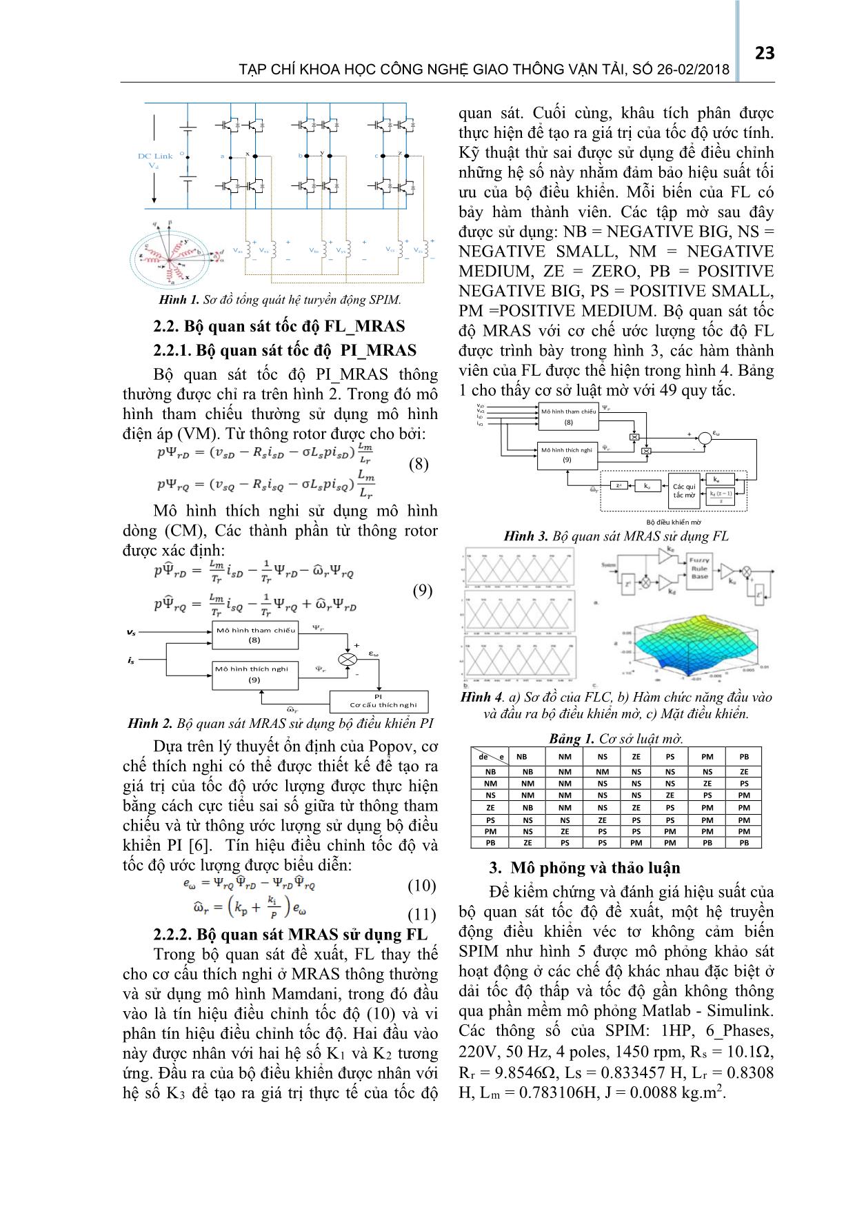 Bộ quan sát tốc độ sử dụng logic mờ cho hệ truyền động spim hiệu suất cao trang 3