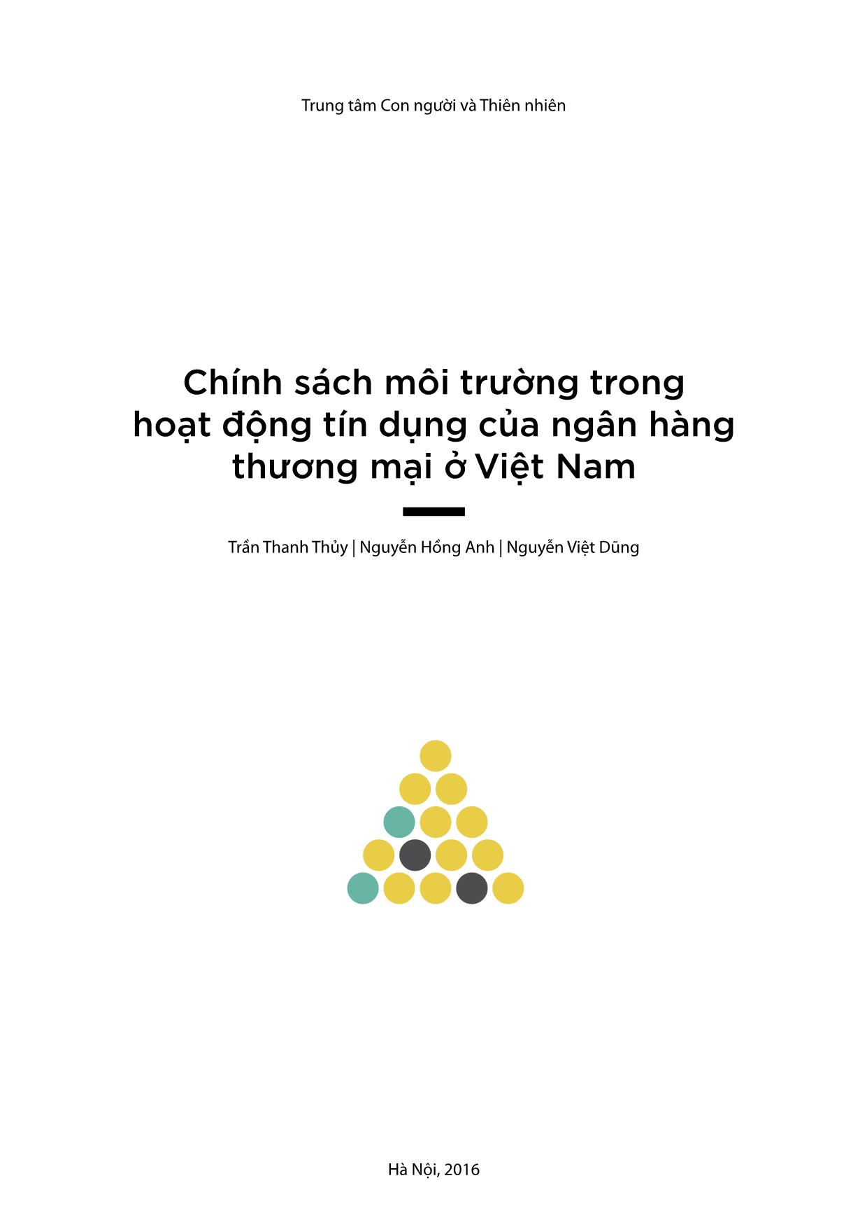 Chính sách môi trường trong hoạt động tín dụng của ngân hàng thương mại ở Việt Nam trang 3