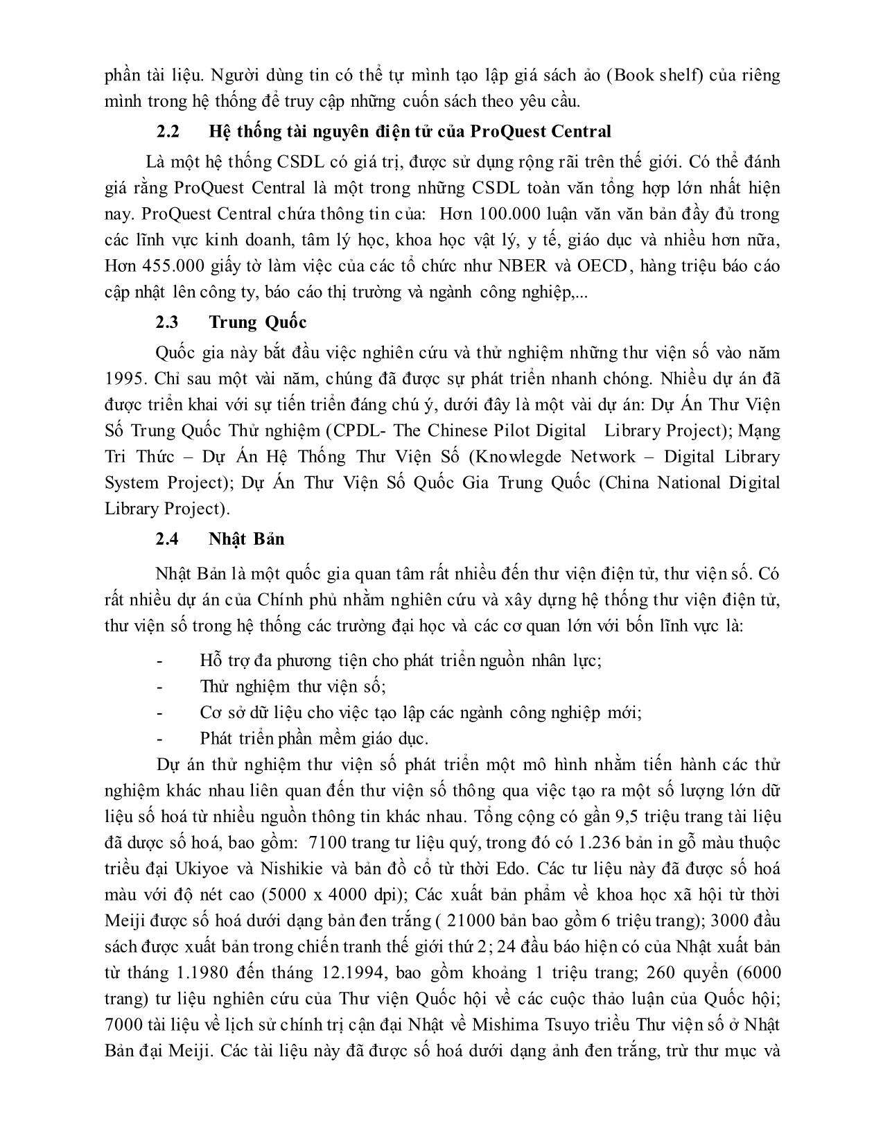 Chính sách phát triển tài nguyên số và đề xuất giải pháp ở trung tâm trung tâm thông tin – thư viện, Đại học quốc gia Hà Nội trang 2