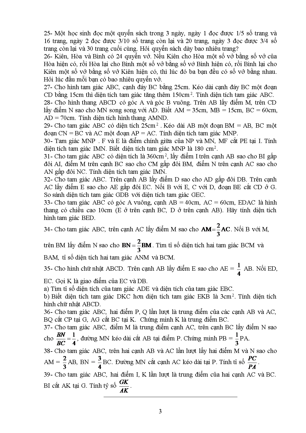Đề cương ôn tập học phần thực hành giải toán ở Tiểu học (Phần 1) trang 3