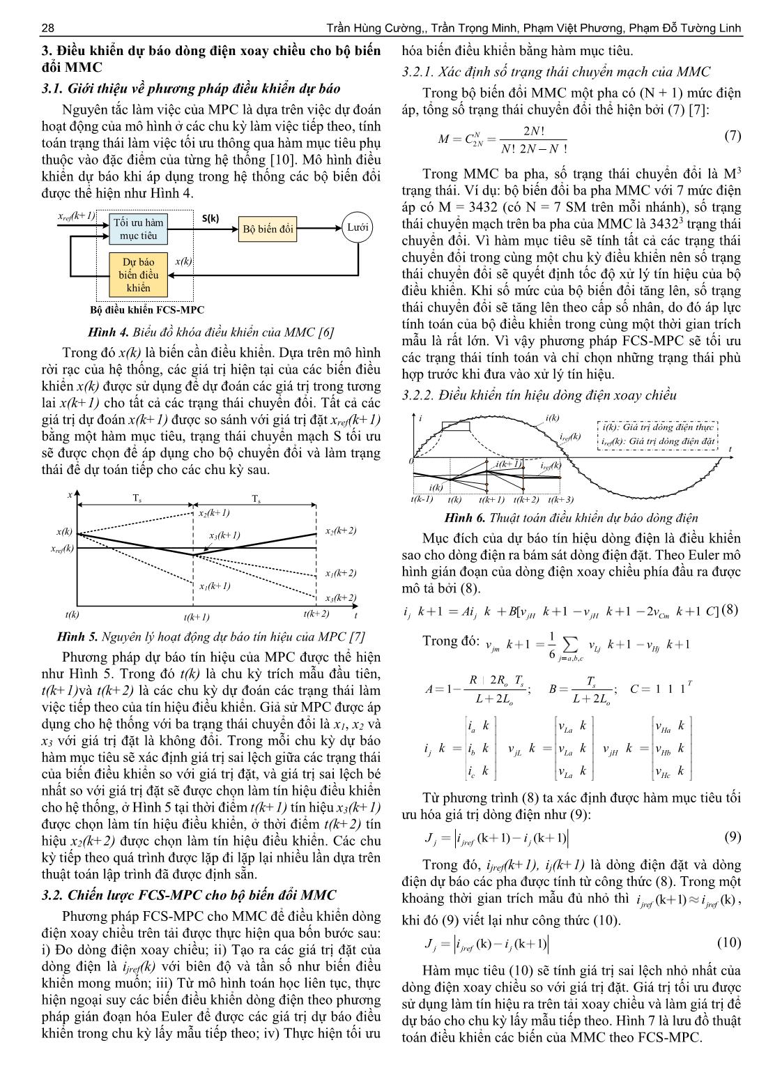 Điều khiển bộ biến đổi đa mức có cấu trúc mmc nối lưới dựa trên phương pháp điều khiển dự báo dòng điện trang 3
