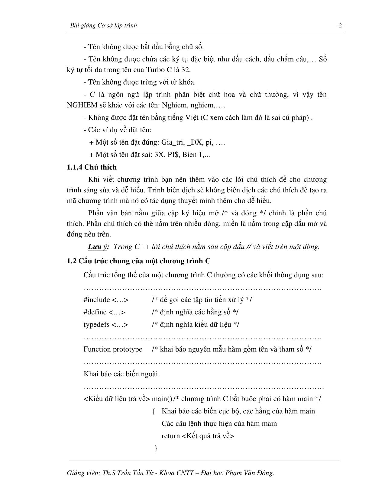 Giáo trình Cơ sở lập trình trang 4