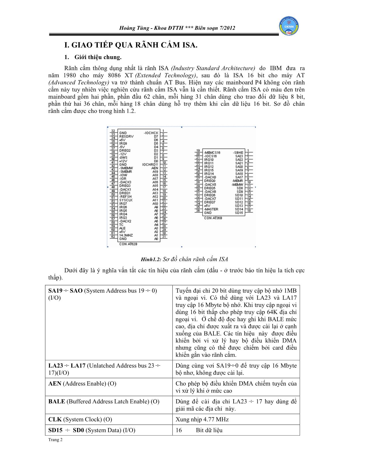 Giáo trình Đo lường và điều khiển máy tính (Phần 1) trang 3