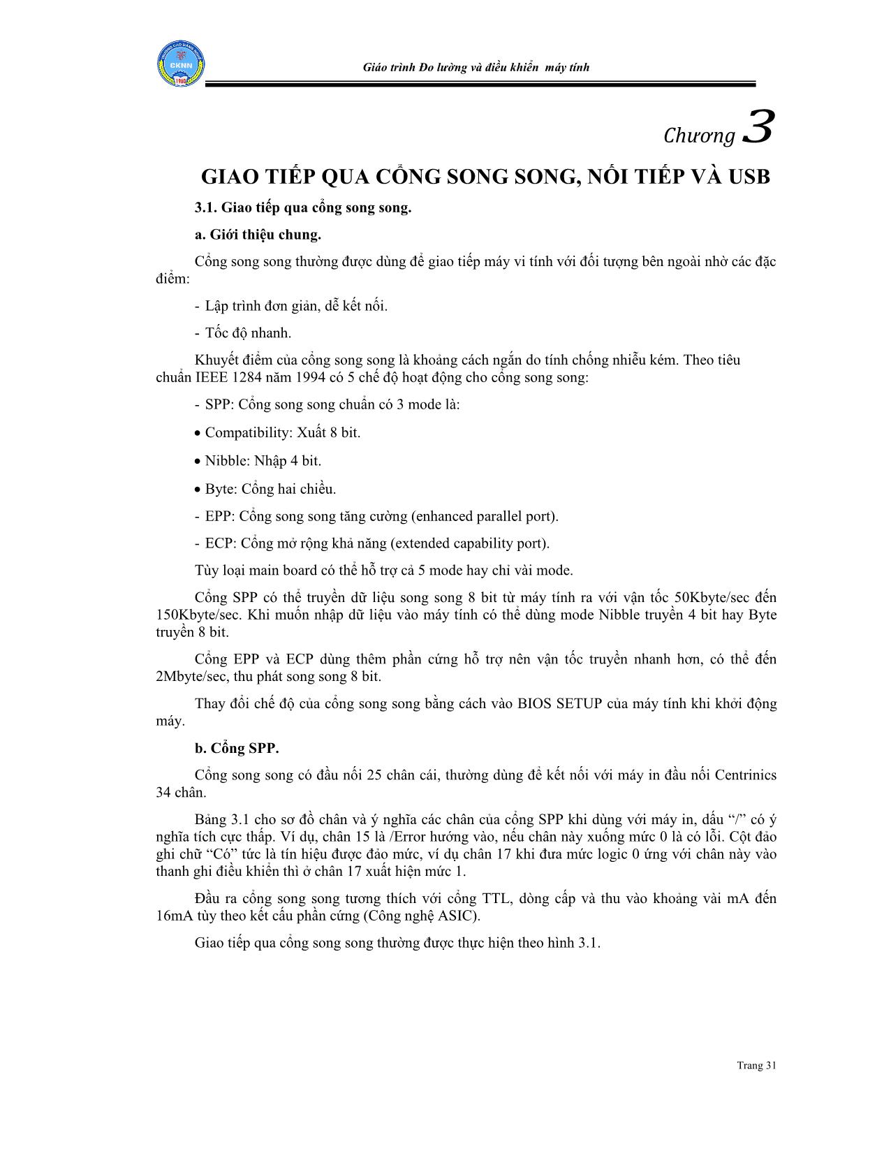 Giáo trình Đo lường và điều khiển máy tính (Phần 2) trang 2