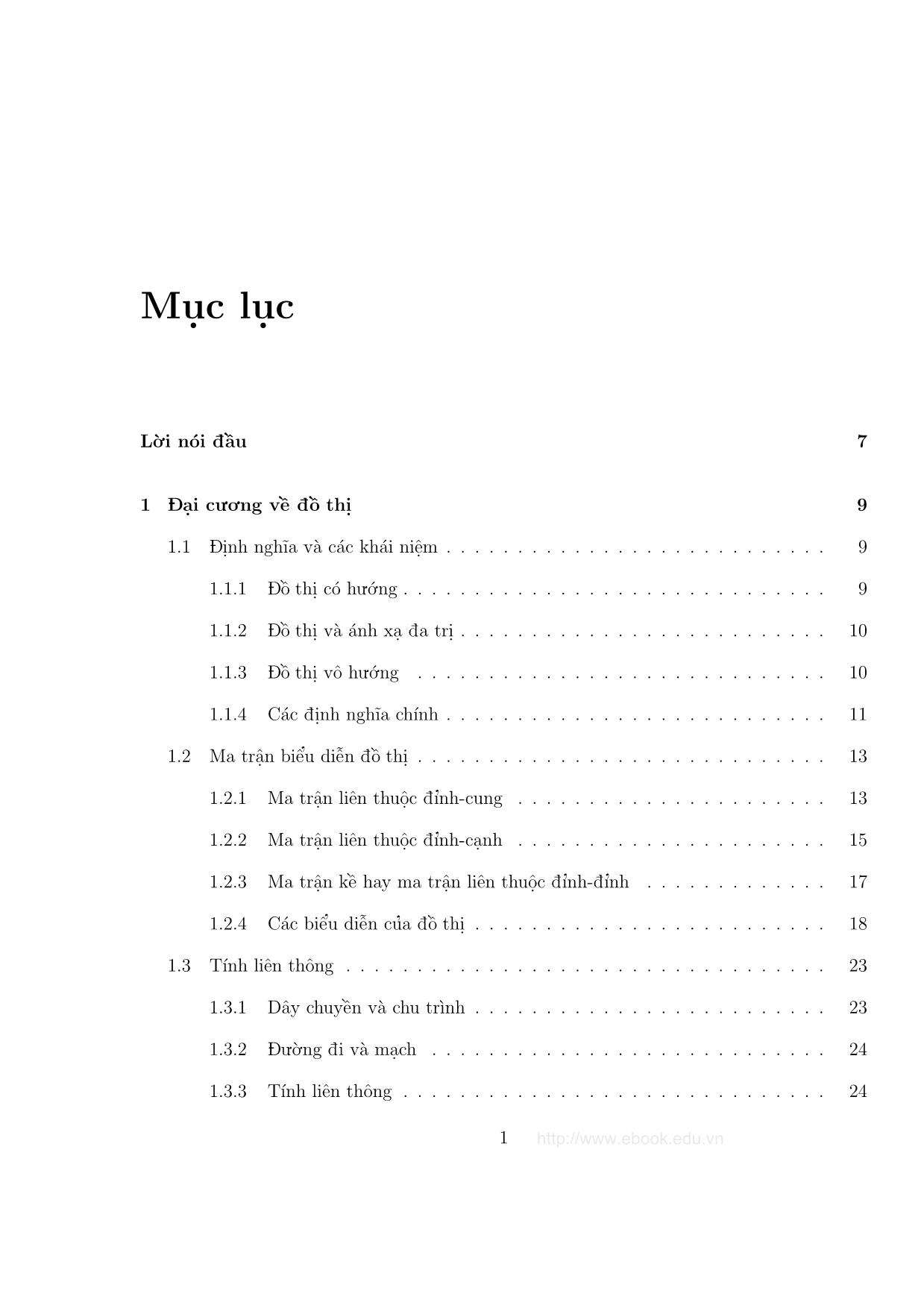Giáo trình Đồ thị và các thuật toán - Chương 1: Đại cương về đồ thị trang 1