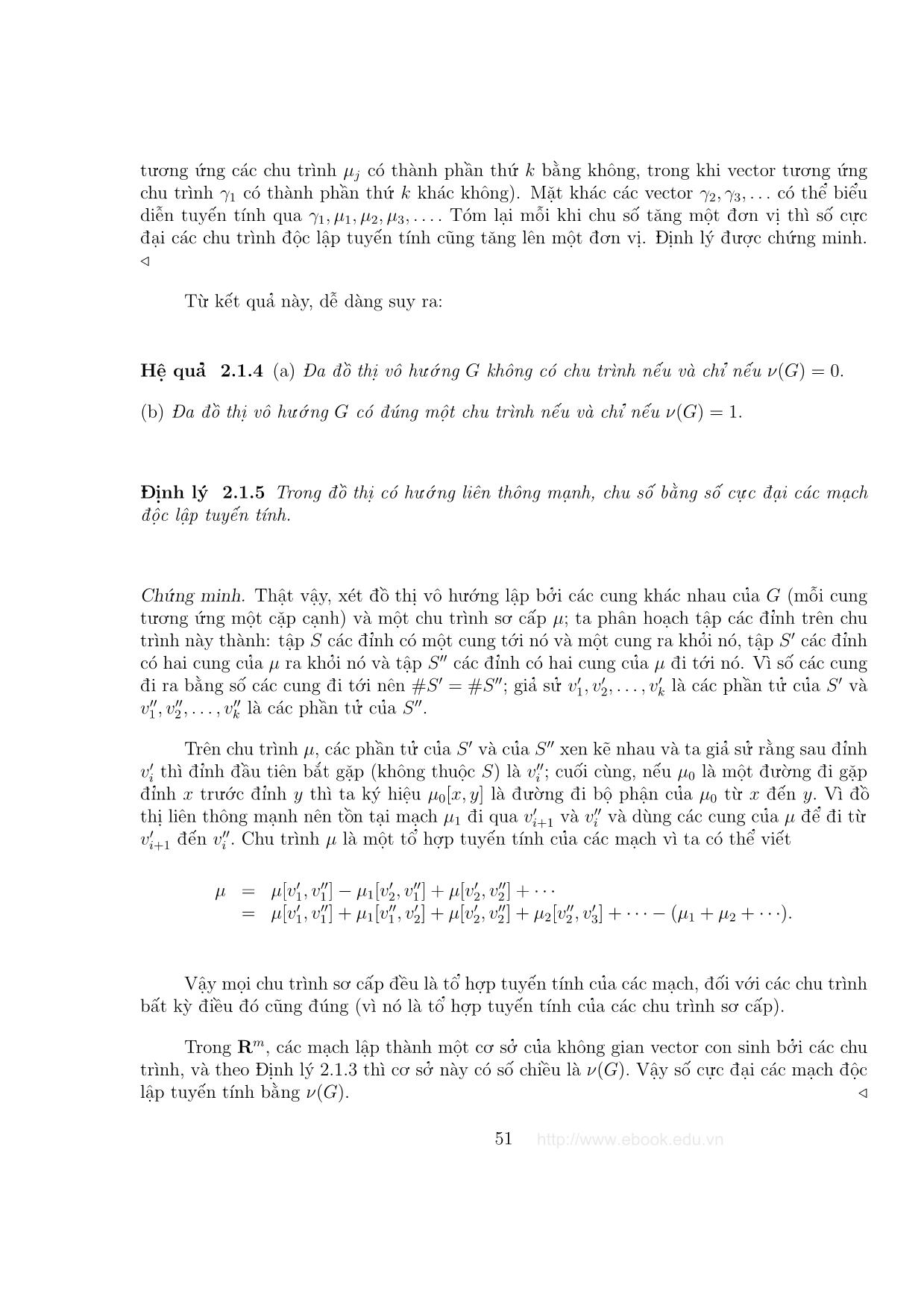 Giáo trình Đồ thị và các thuật toán - Chương 2: Các số co bản của đồ thị trang 3