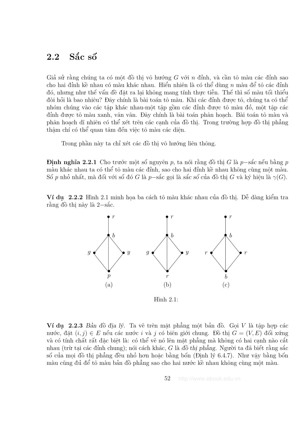 Giáo trình Đồ thị và các thuật toán - Chương 2: Các số co bản của đồ thị trang 4