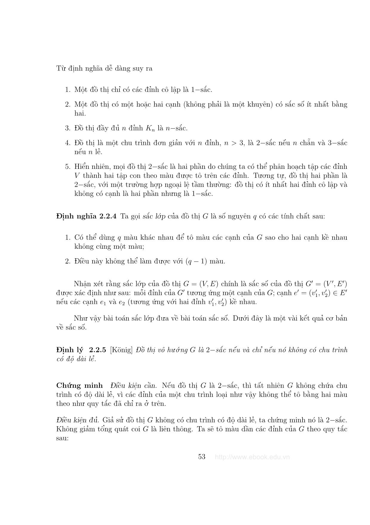 Giáo trình Đồ thị và các thuật toán - Chương 2: Các số co bản của đồ thị trang 5