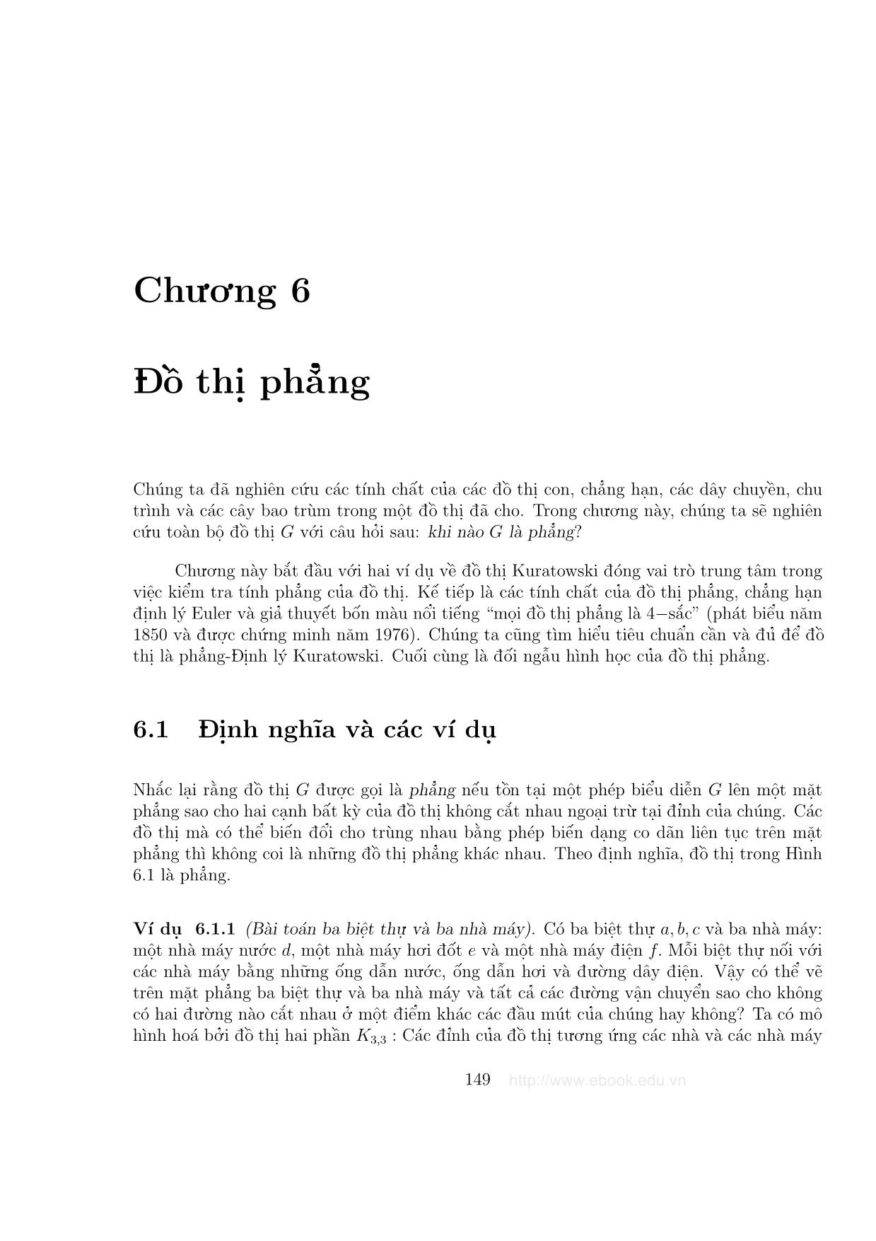 Giáo trình Đồ thị và các thuật toán - Chương 6: Đồ thị phẳng trang 1