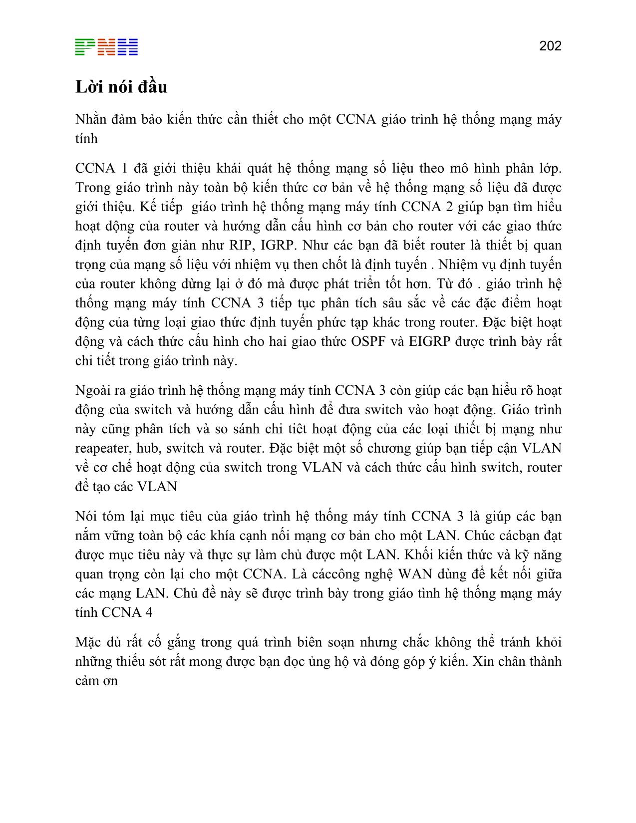 Giáo trình Hệ tính CCNA 2 (Phần 2) trang 1