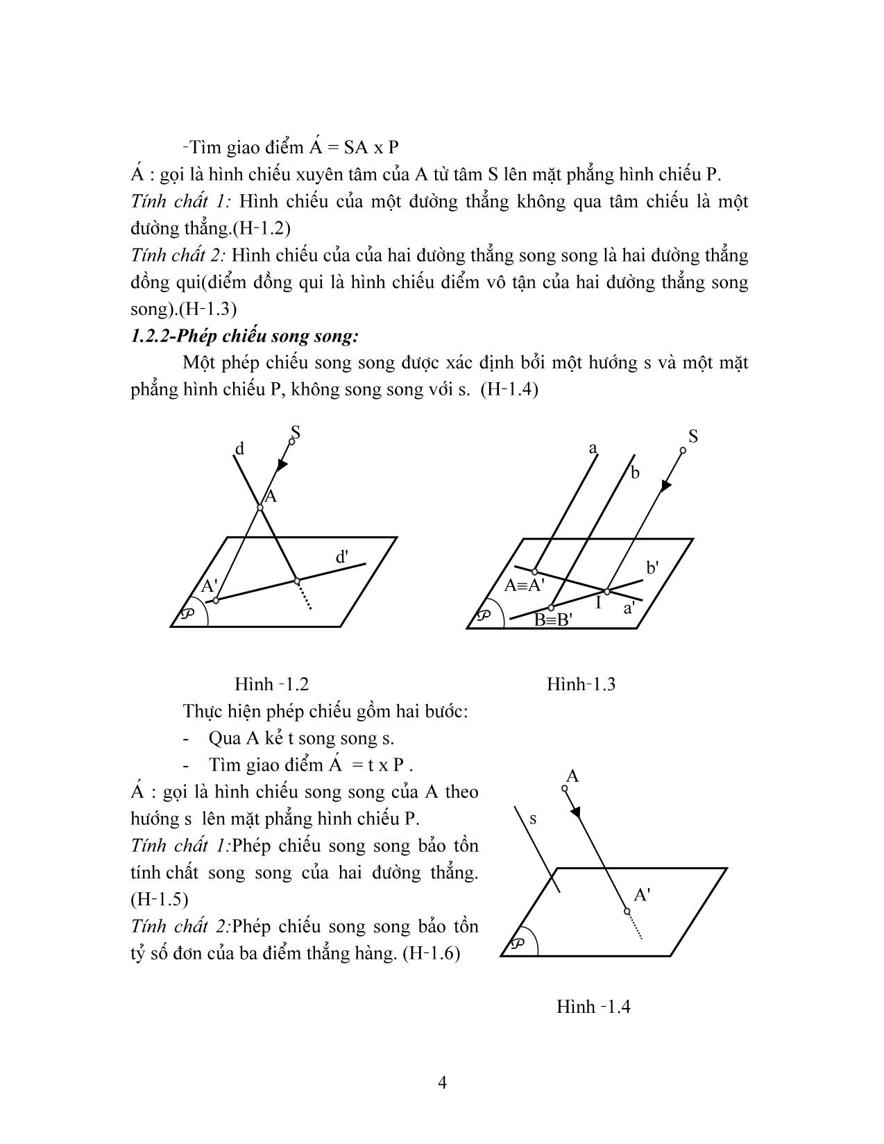 Giáo trình Hình học họa hình (Phần 1) trang 4