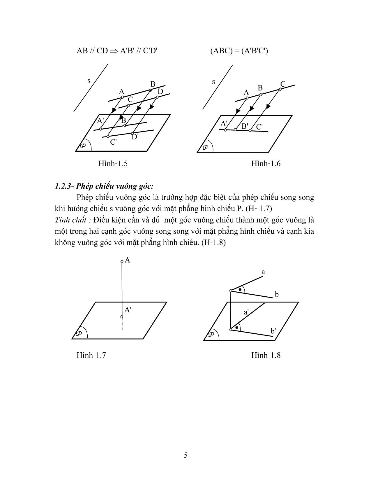 Giáo trình Hình học họa hình (Phần 1) trang 5
