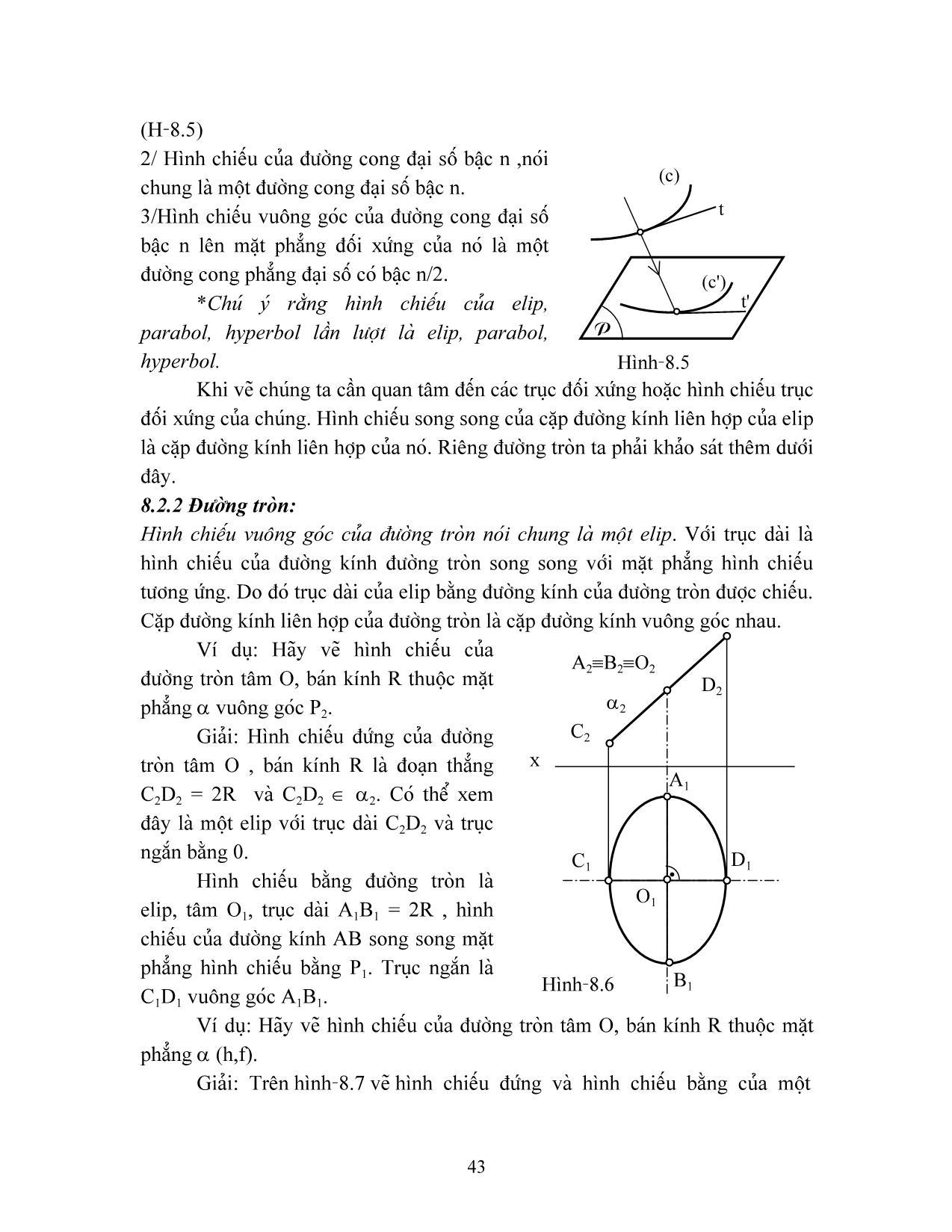 Giáo trình Hình học họa hình (Phần 2) trang 3