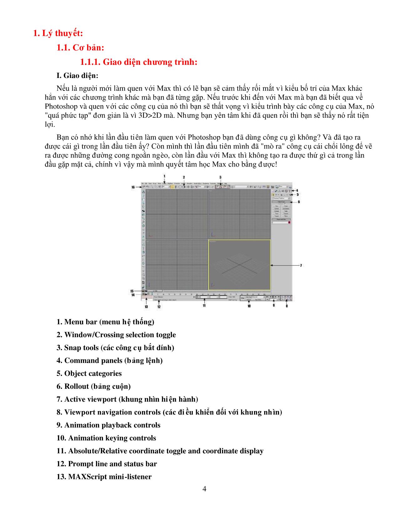 Giáo trình Hướng dẫn sử dụng 3D max (Phần 1) trang 4