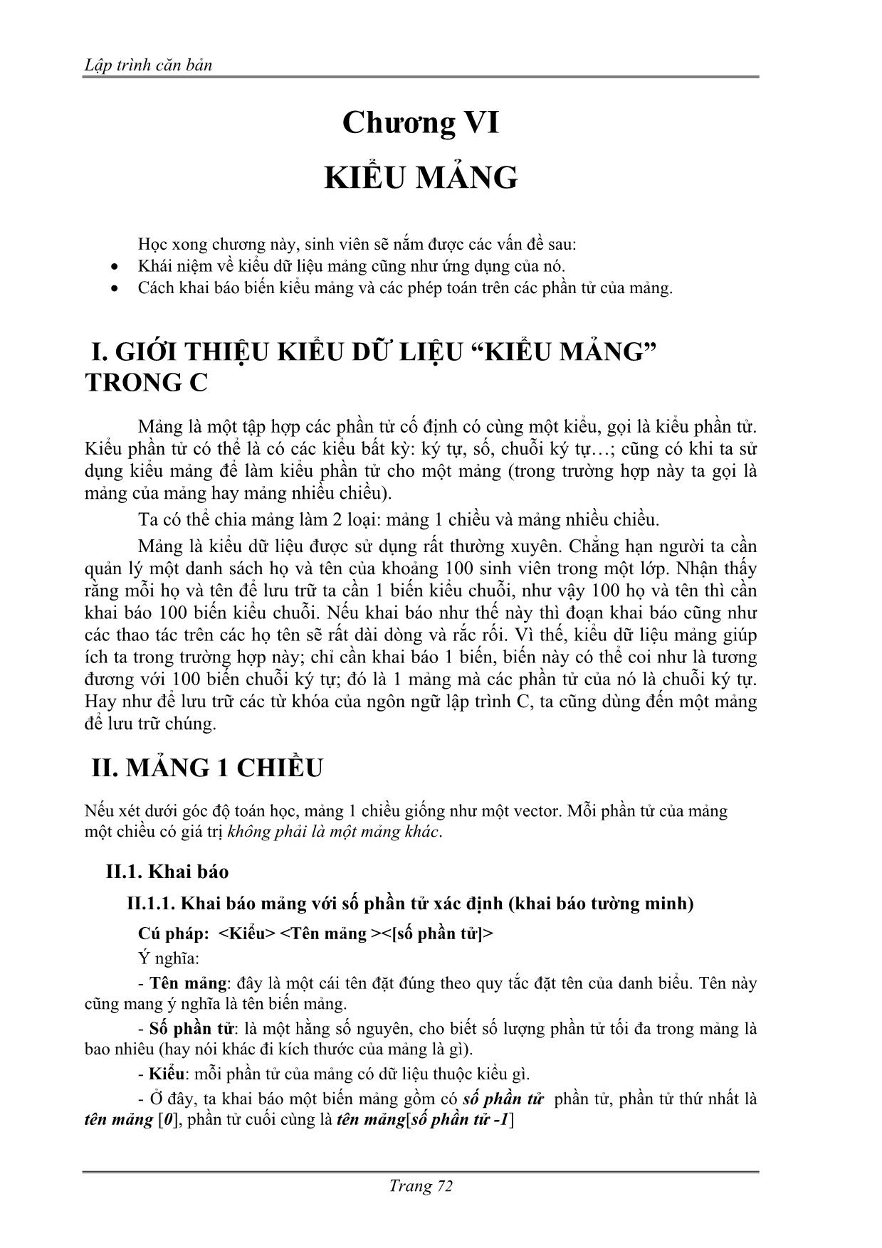Giáo trình Lập trình căn bản (Phần 2) trang 1