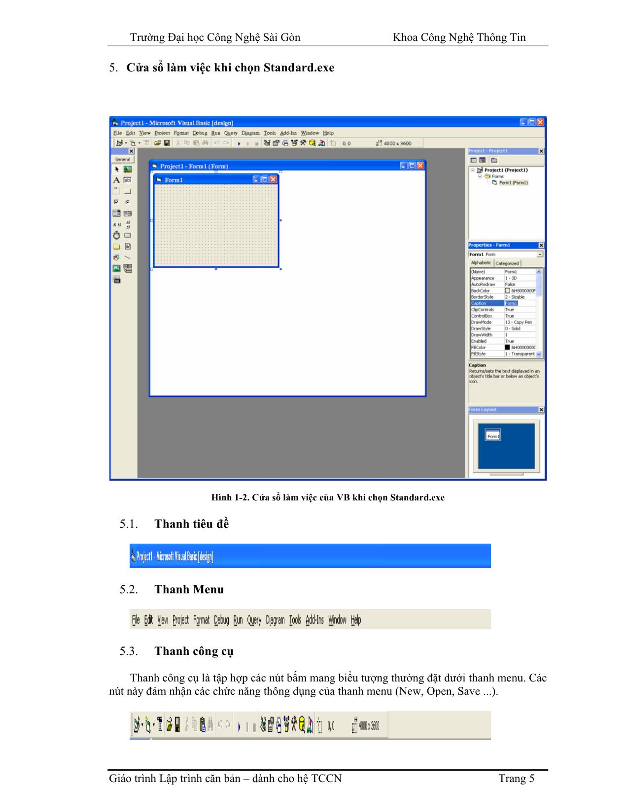 Giáo trình Lập trình căn bản Visual Basic (Phần 1) trang 5