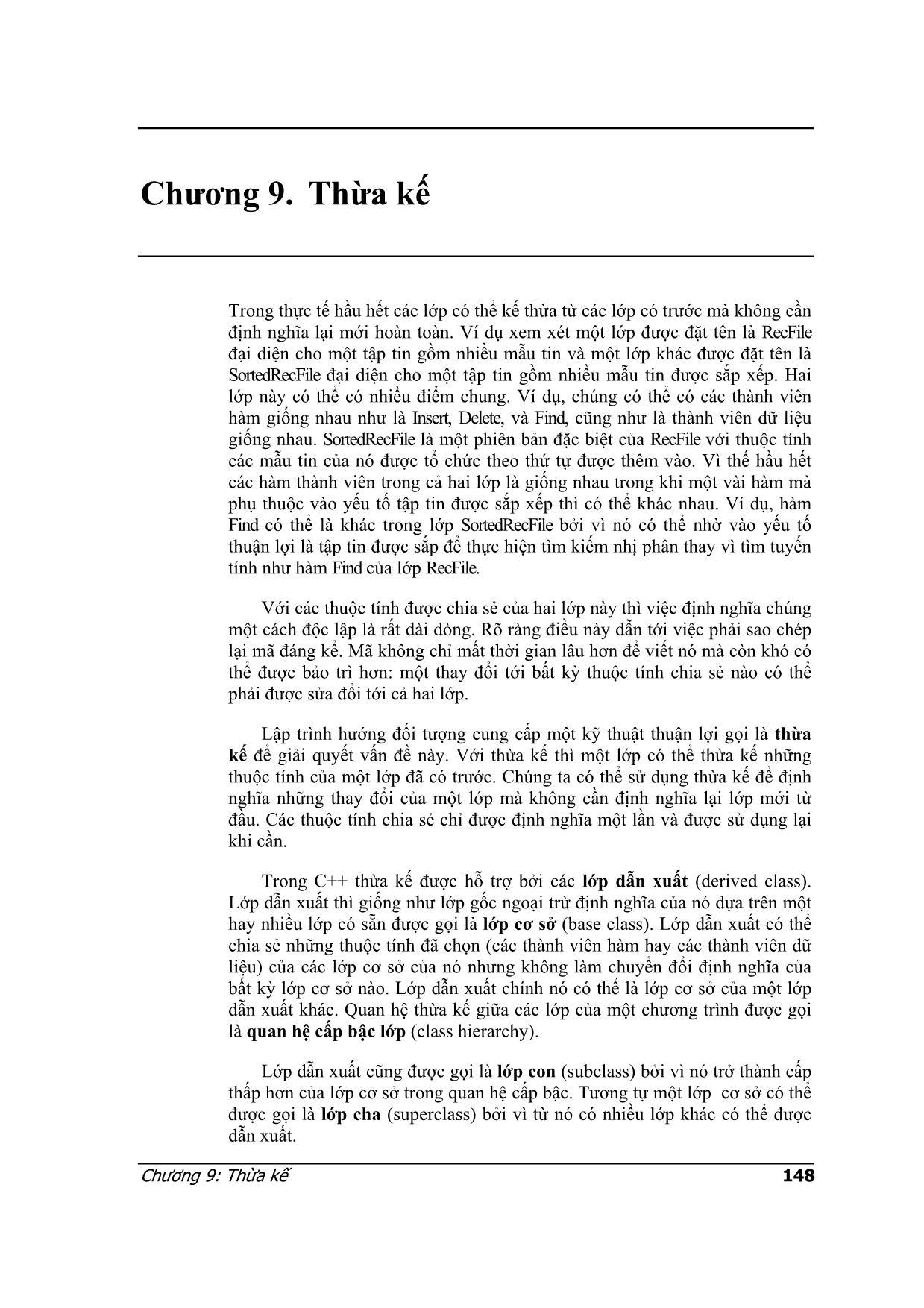 Giáo trình Lập trình hướng đối tượng - Chương 9: Thừa kế trang 1