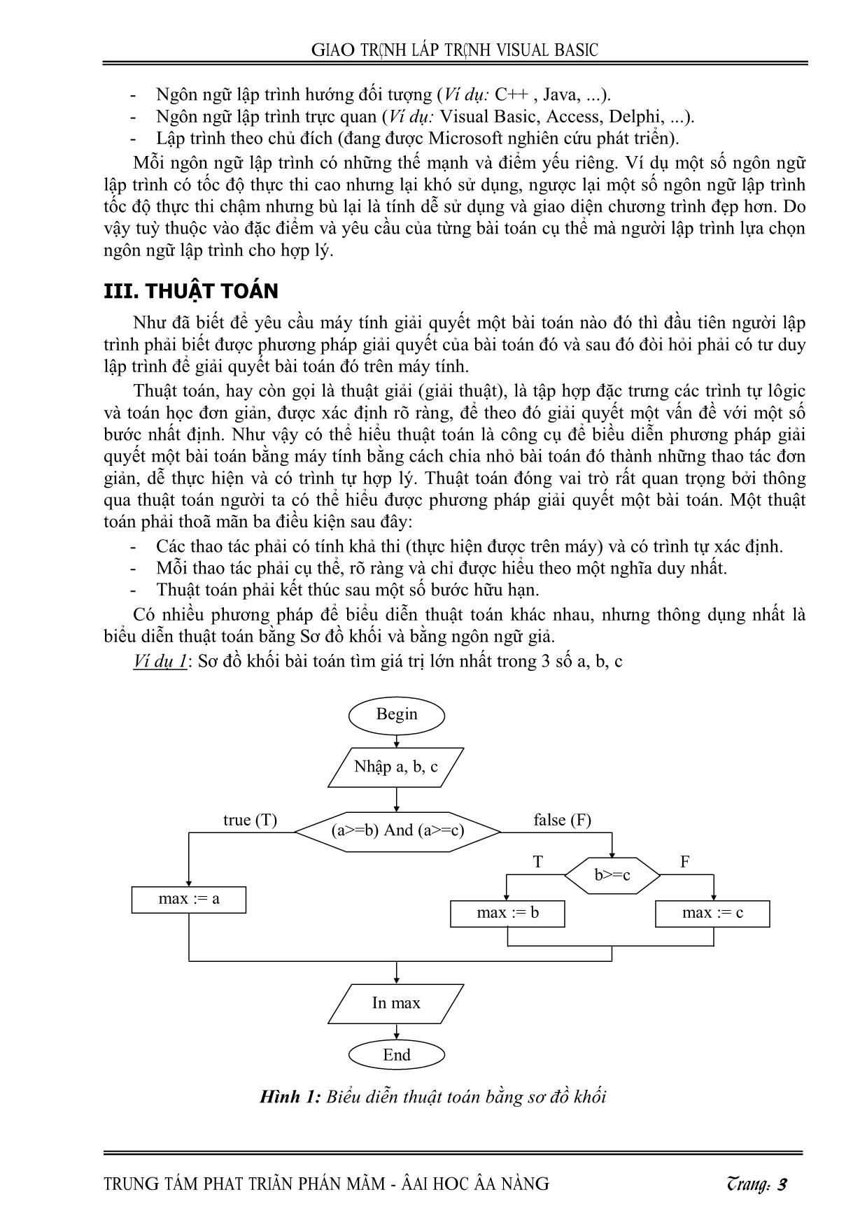 Giáo trình Lập trình Visual Basic (Phần 1) trang 3