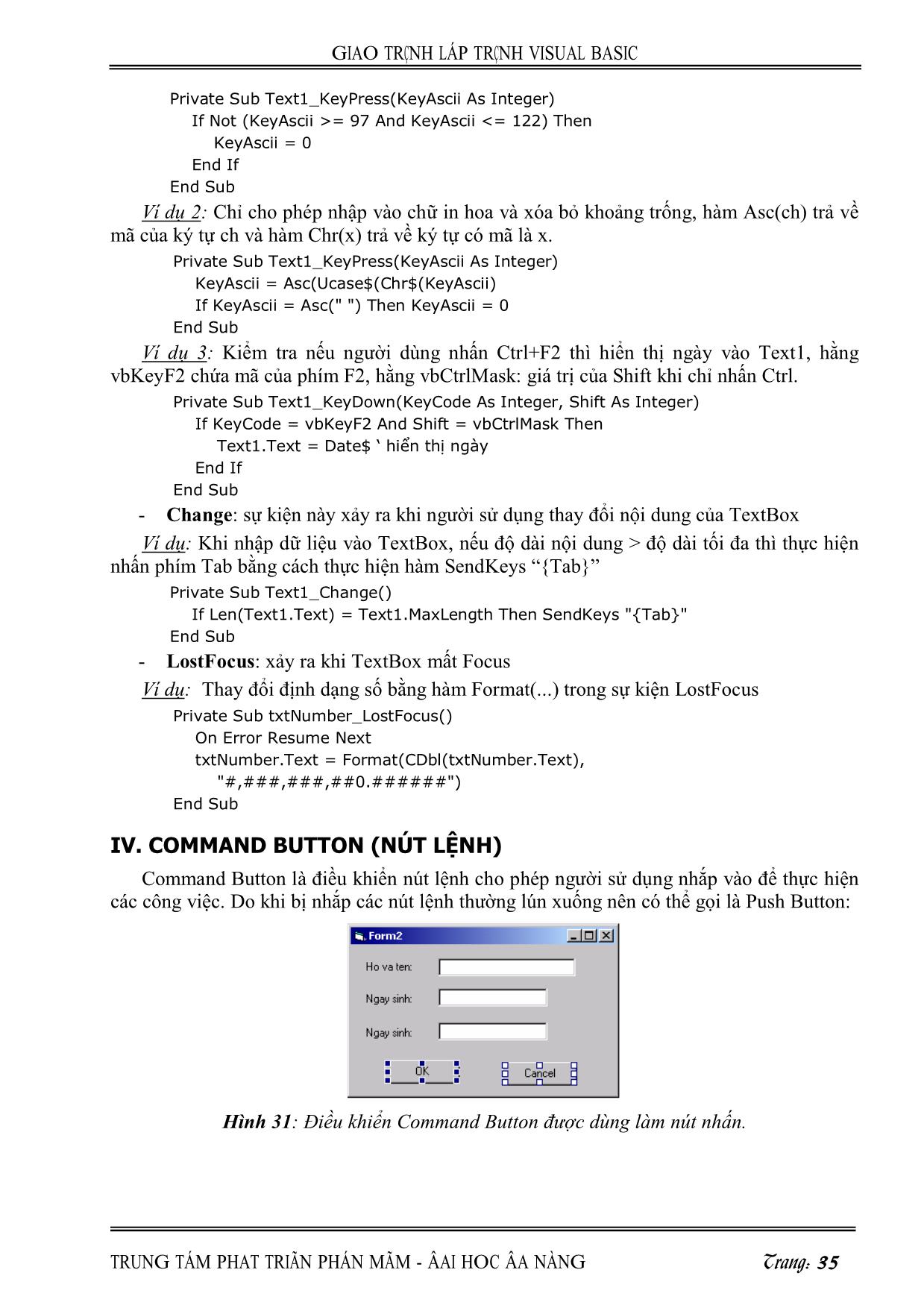 Giáo trình Lập trình Visual Basic (Phần 2) trang 5