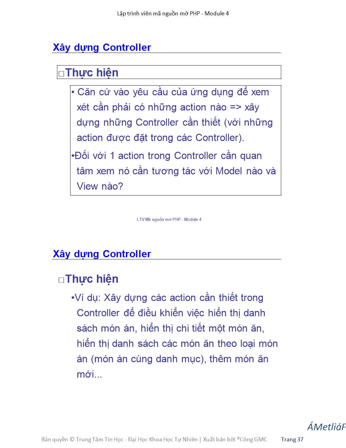 Giáo trình Module 4: Lập trình viên mã nguồn mở PHP - Bài 4: Controller trang 3