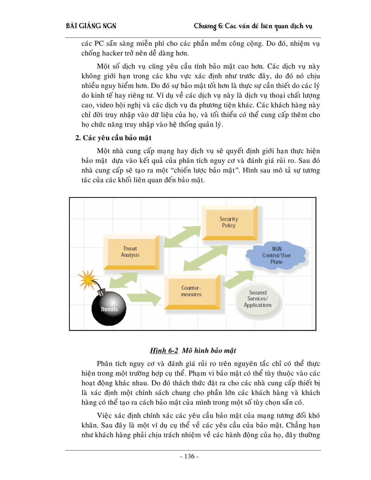 Giáo trình NGN - Chương 6: Các vấn đề liên quan đến dịch vụ trang 3