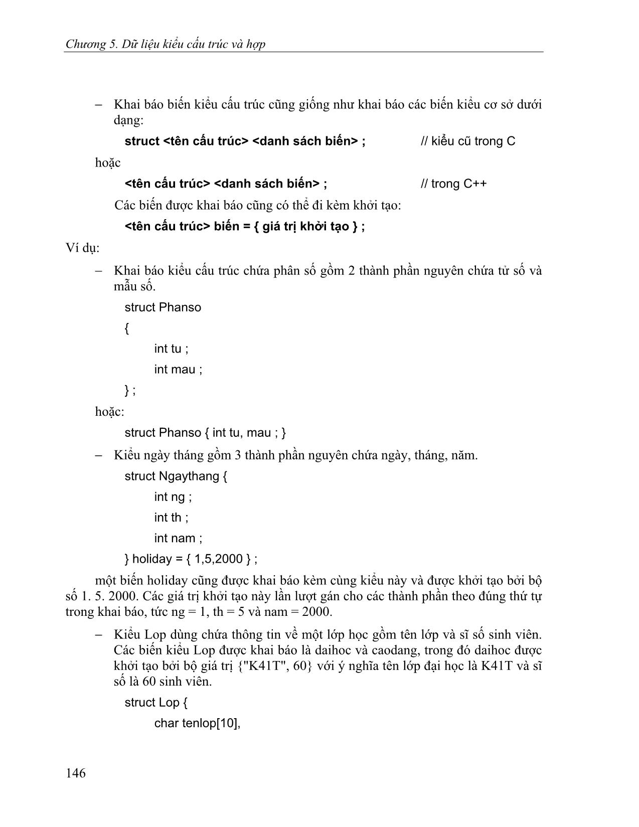 Giáo trình Ngôn ngữ lập trình C/C++ (Phần 2) trang 2