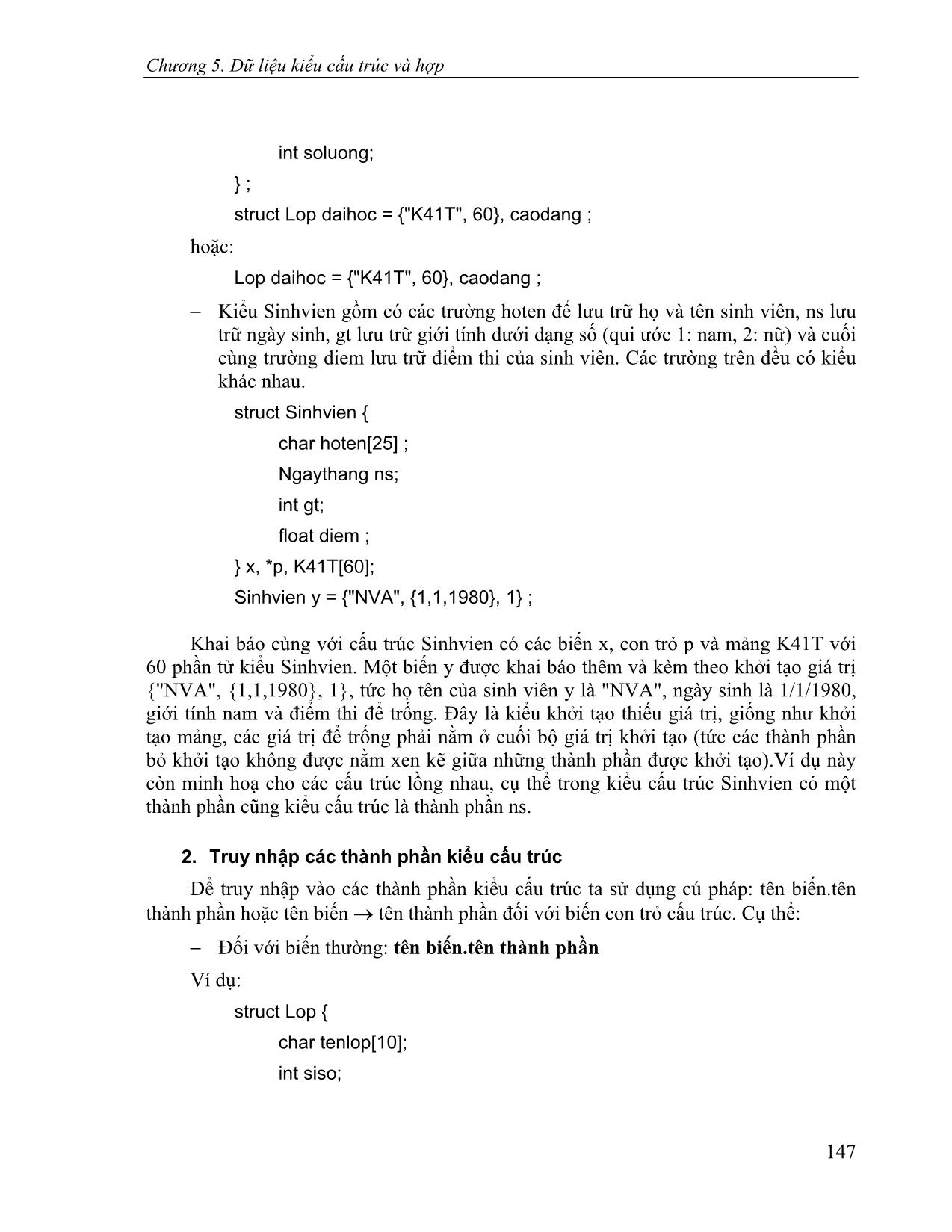 Giáo trình Ngôn ngữ lập trình C/C++ (Phần 2) trang 3