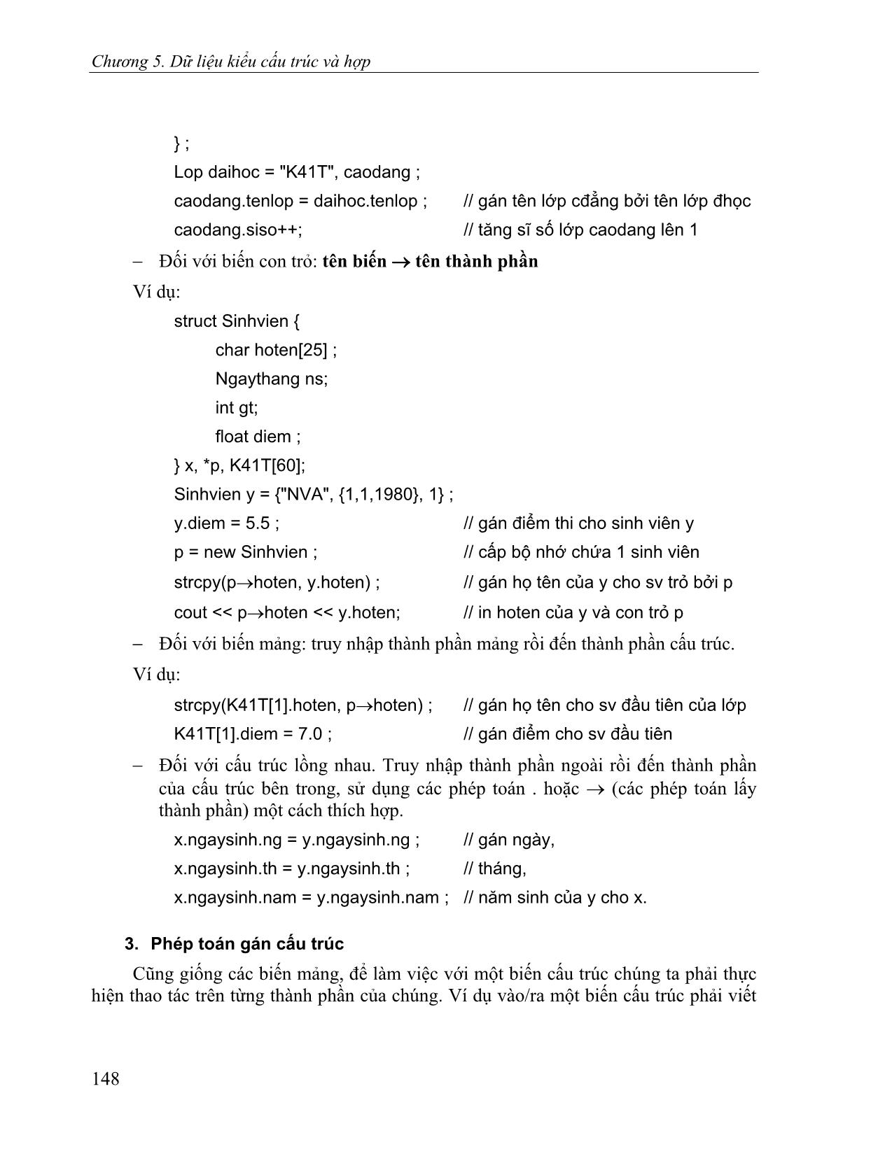 Giáo trình Ngôn ngữ lập trình C/C++ (Phần 2) trang 4