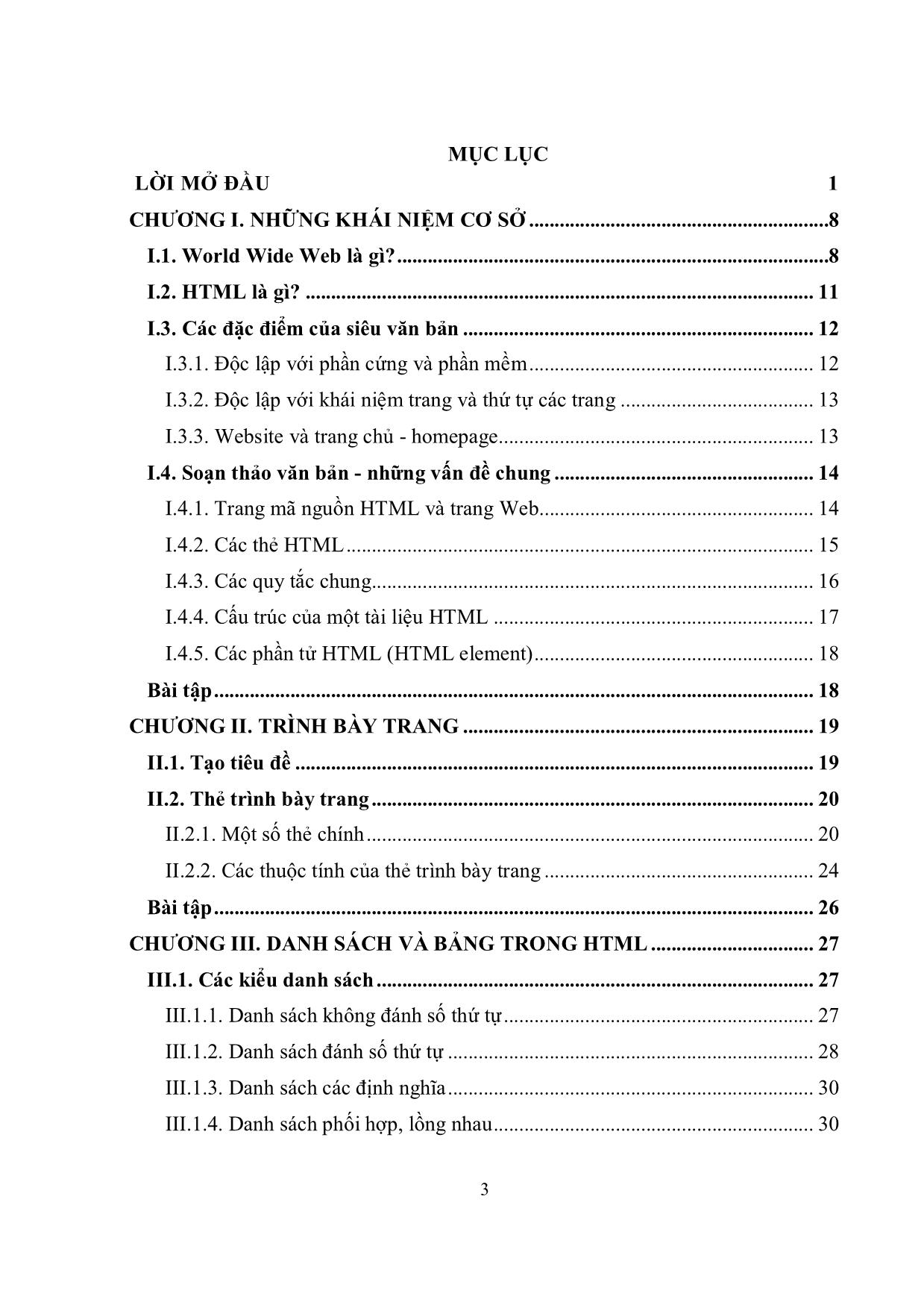 Giáo trình Ngôn ngữ siêu văn bản HTML (Phần 1) trang 4