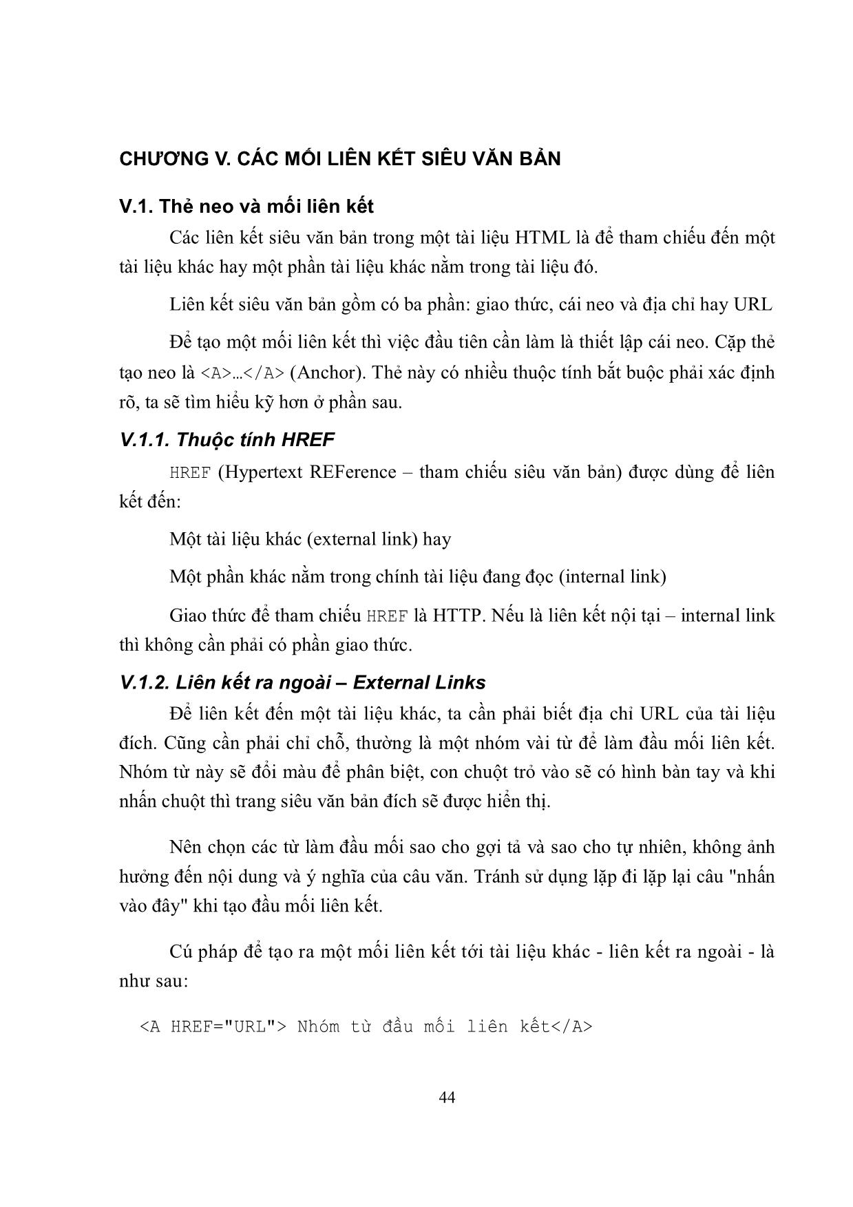 Giáo trình Ngôn ngữ siêu văn bản HTML (Phần 2) trang 1