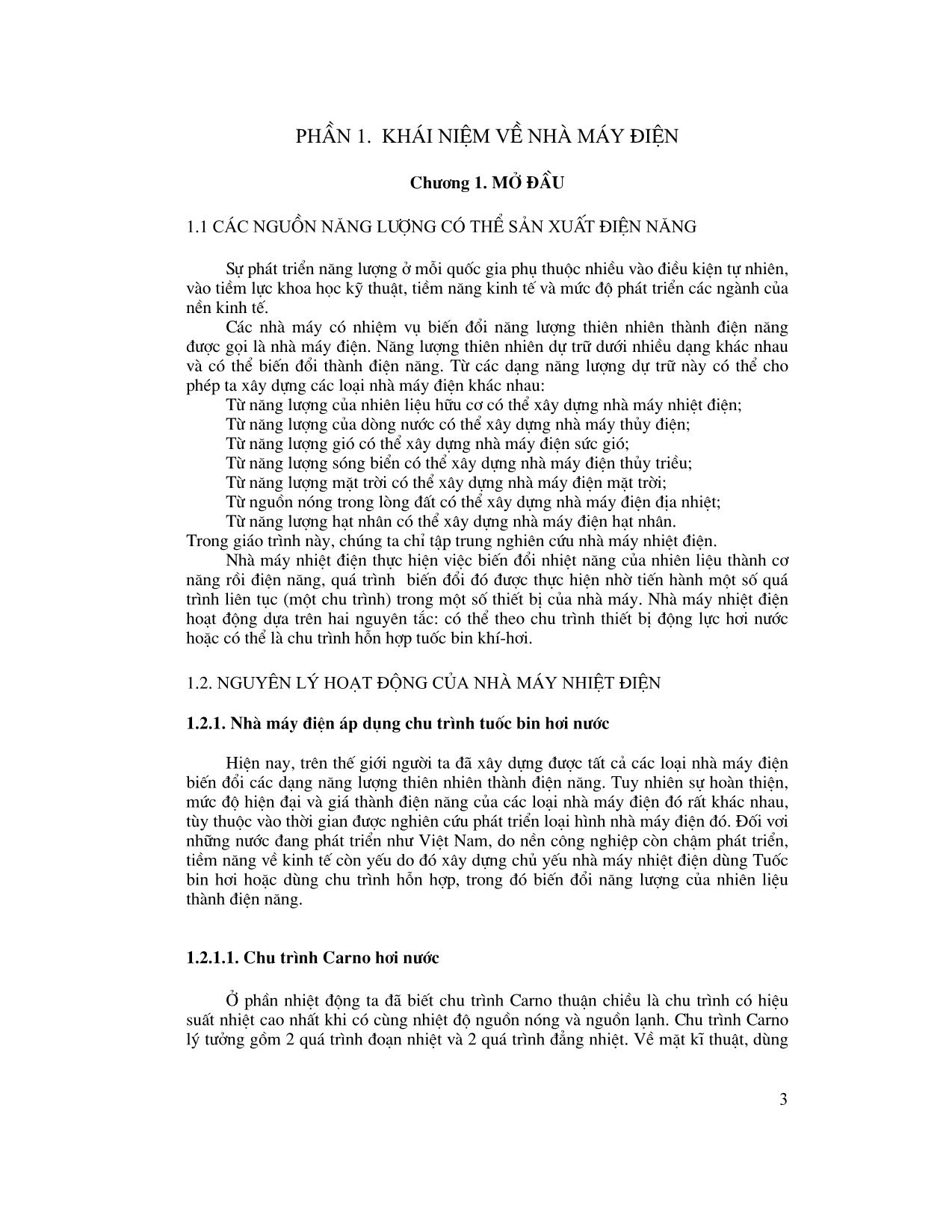 Giáo trình Nhiệt điện (Phần 1) trang 1