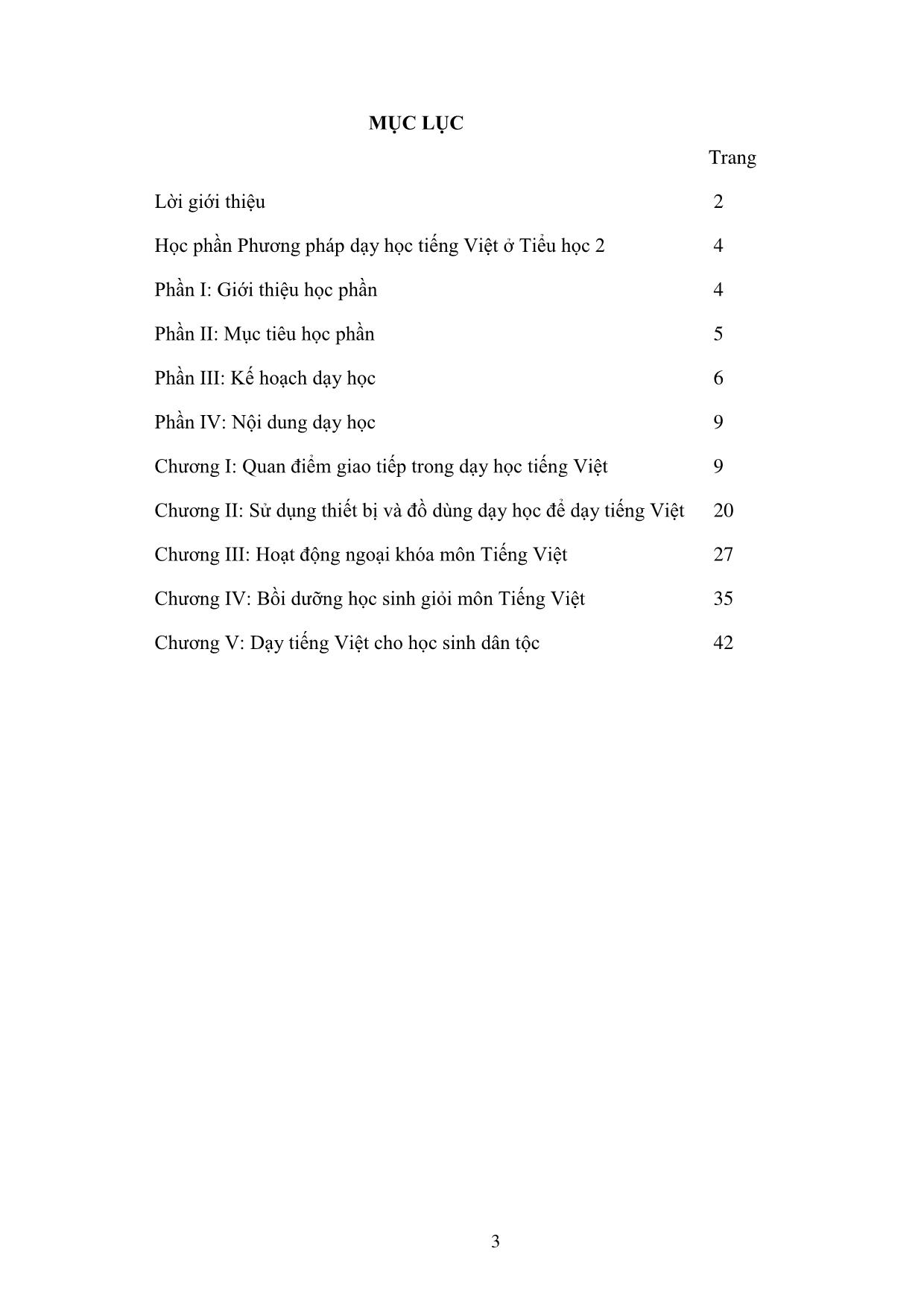 Giáo trình Phương pháp dạy học Tiếng Việt ở Tiểu học (Phần 2) trang 3